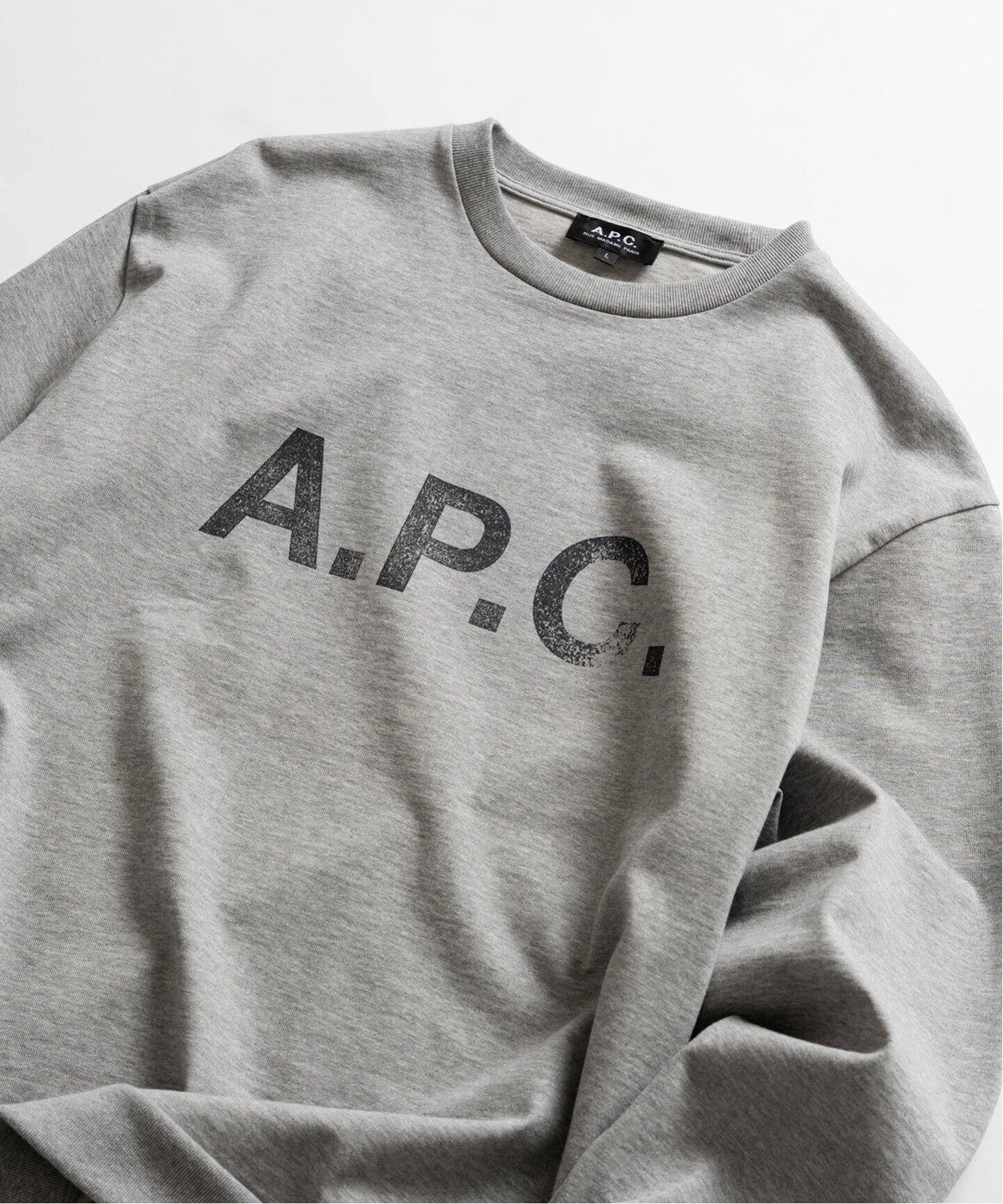A.P.C. (アーペーセー) 別注 ロゴプリント スウェットライク ロング 