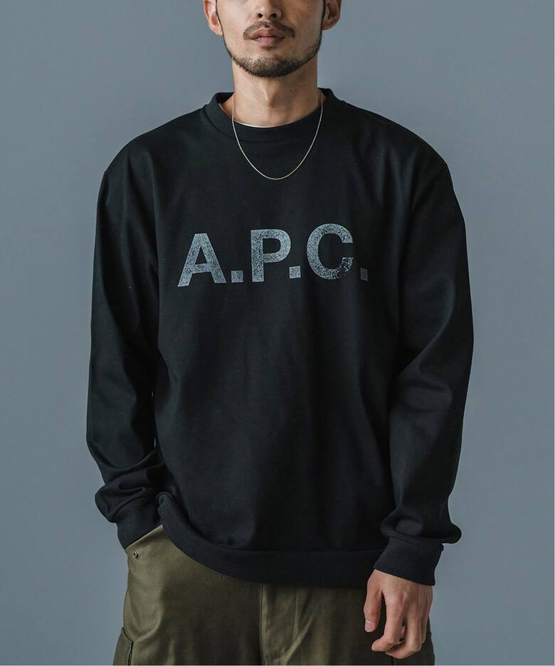 A.P.C. (アーペーセー) 別注 ロゴプリント スウェットライク ロング 