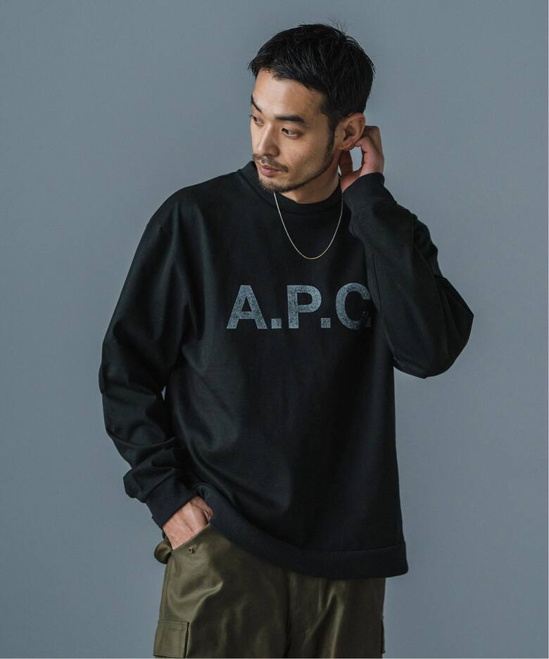 A.P.C. (アーペーセー) 別注 ロゴプリント スウェットライク ロング 