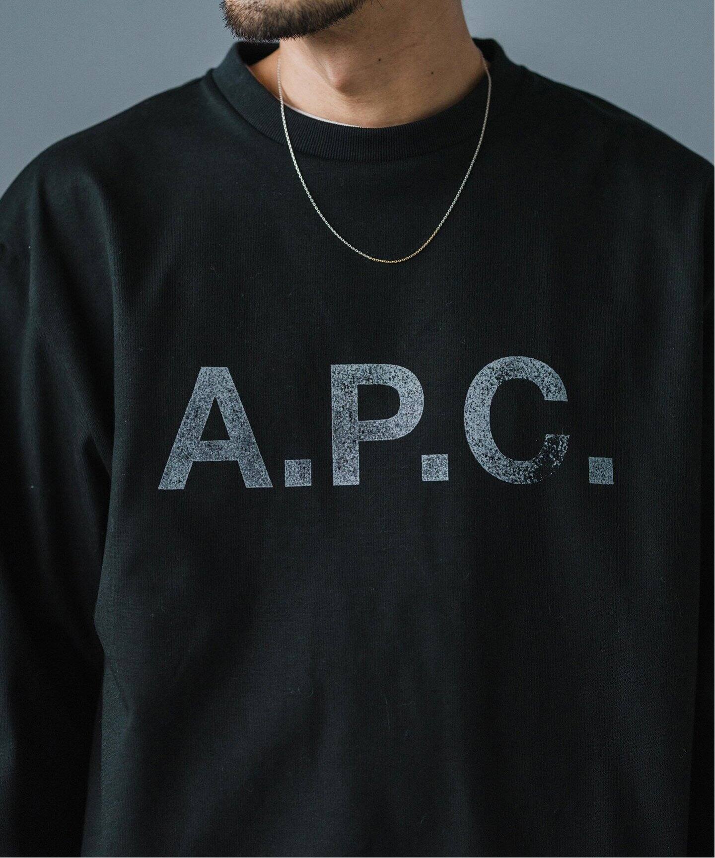 A.P.C. (アーペーセー) 別注 ロゴプリント スウェットライク ロング 