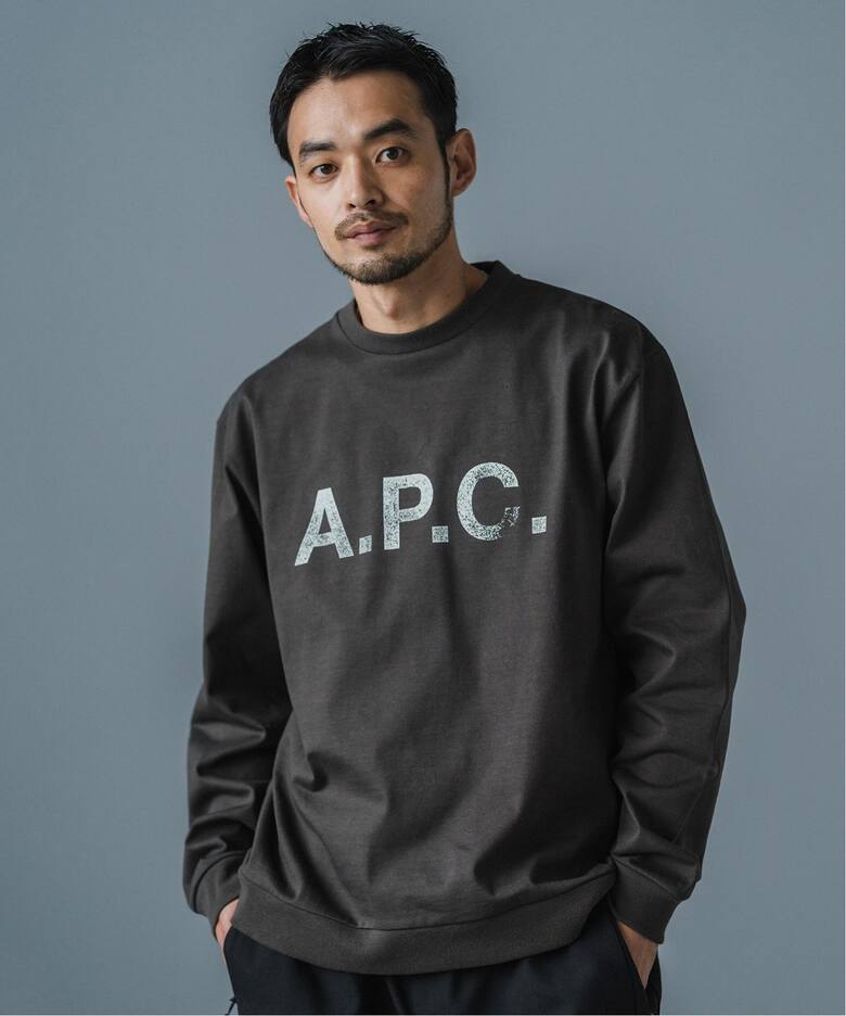 A.P.C. (アーペーセー) 別注 ロゴプリント スウェットライク ロング 