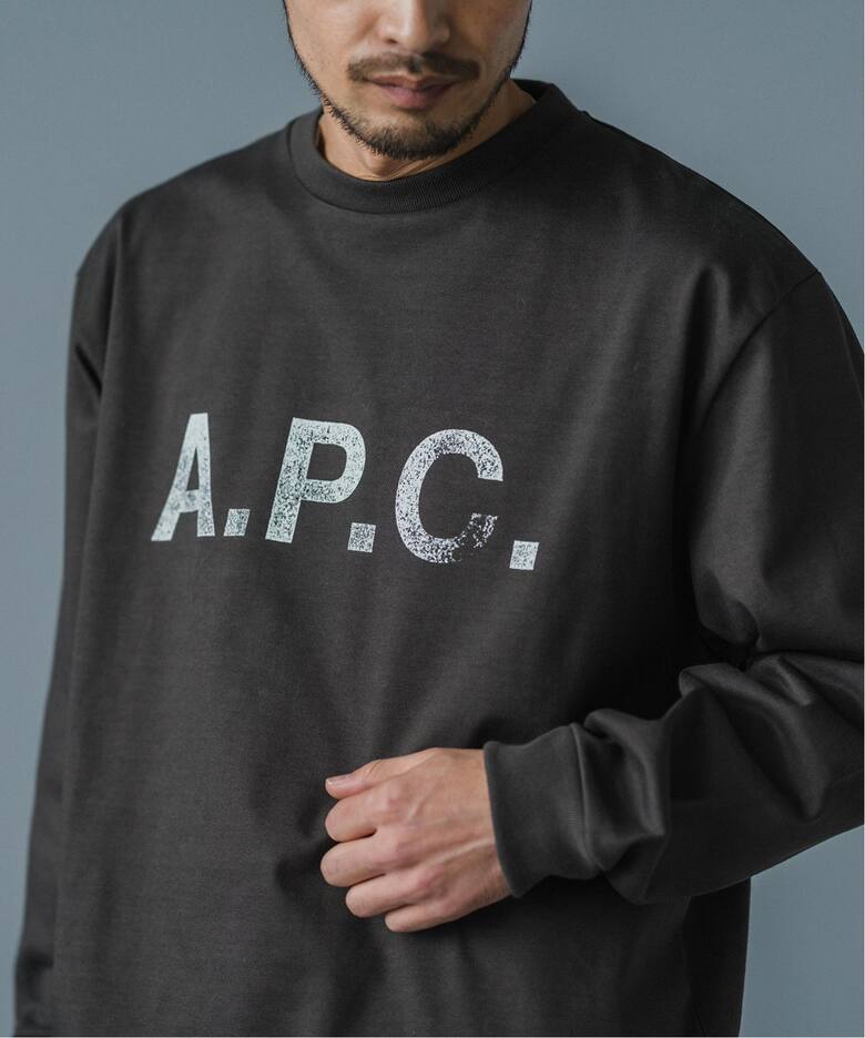 A.P.C. (アーペーセー) 別注 ロゴプリント スウェットライク ロング 