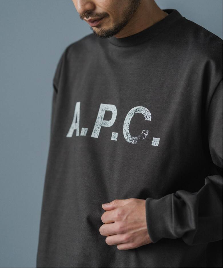 A.P.C. (アーペーセー) 別注 ロゴプリント スウェットライク ロング 