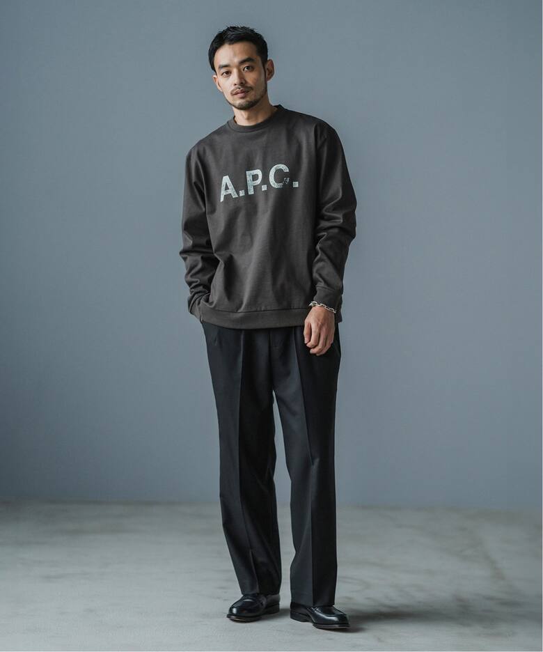 A.P.C. (アーペーセー) 別注 ロゴプリント スウェットライク ロング  