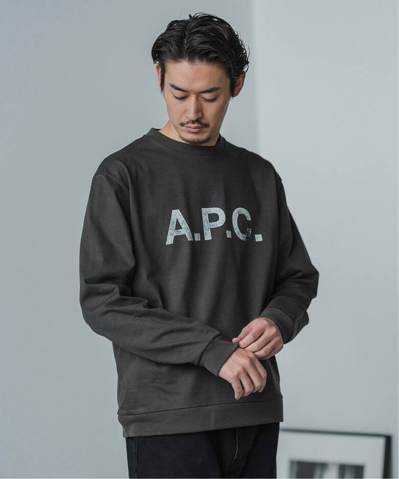 A.P.C. (アーペーセー) 別注 ロゴプリント スウェットライク ロング 