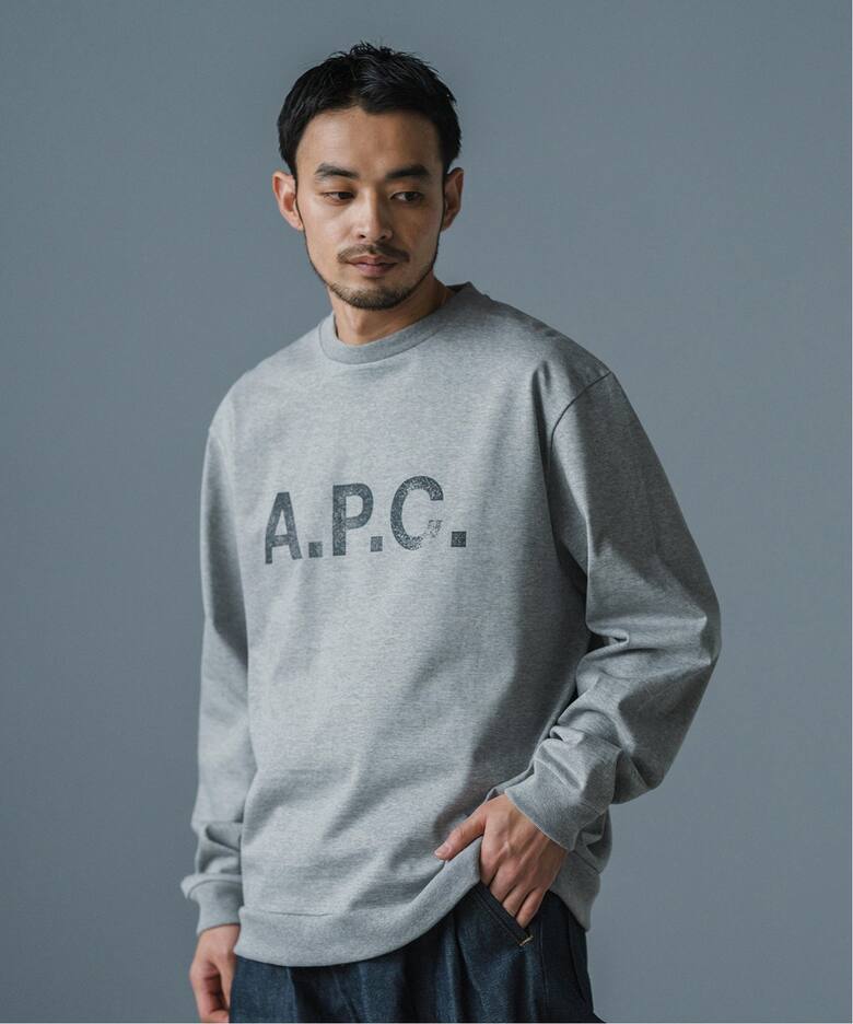 A.P.C. (アーペーセー) 別注 ロゴプリント スウェットライク ロング 