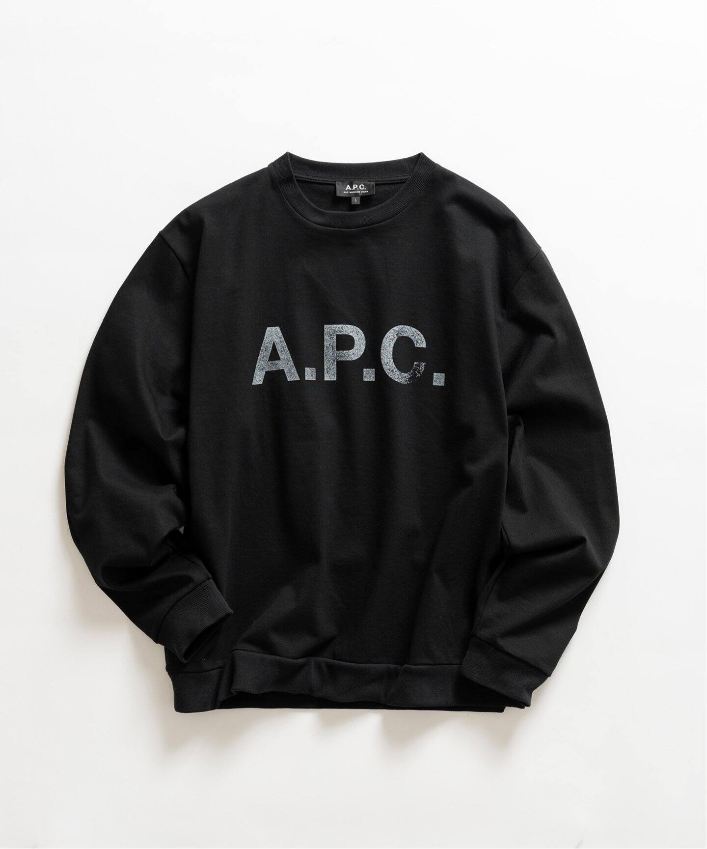 A.P.C. (アーペーセー) 別注 ロゴプリント スウェットライク ロング 