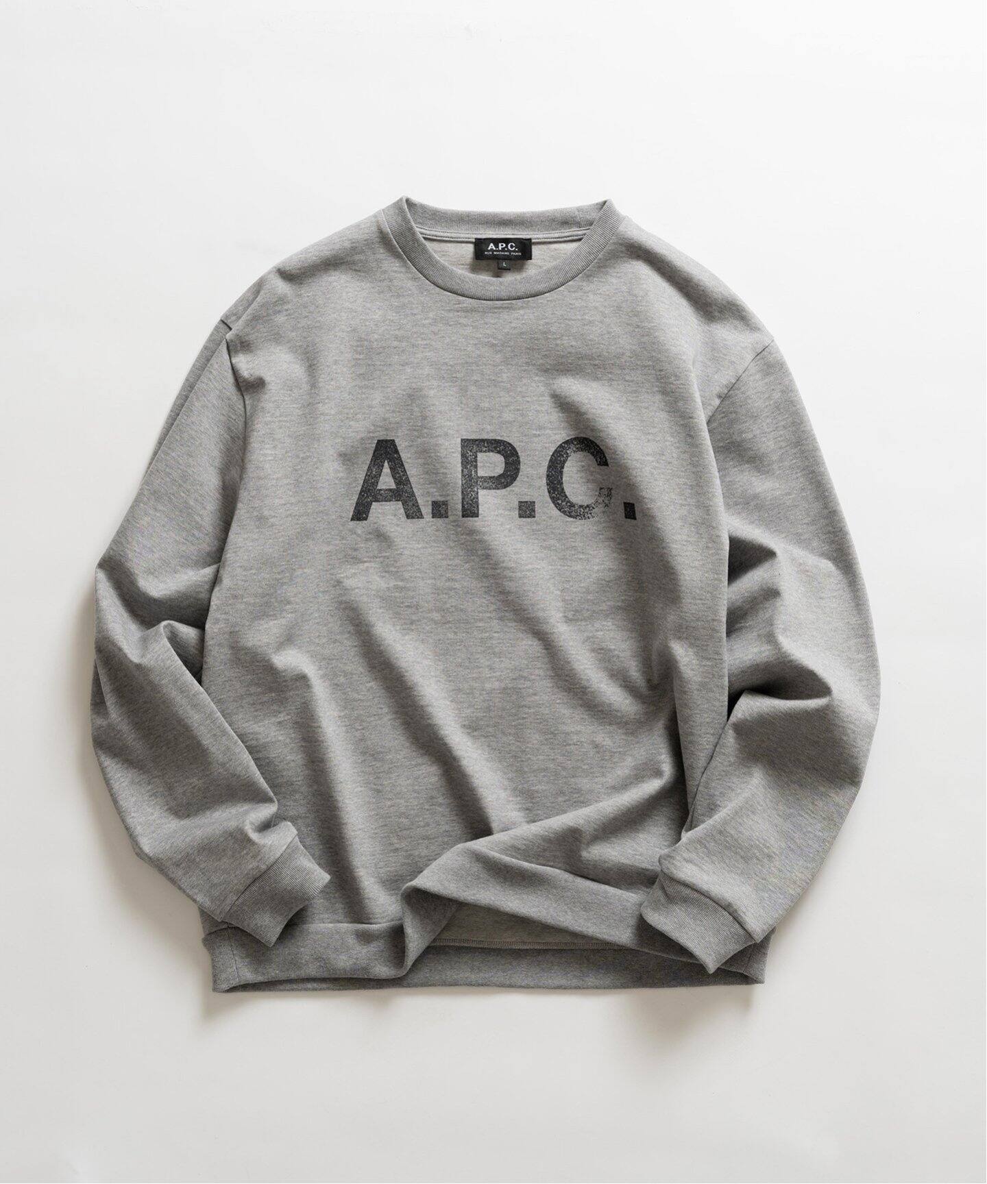 A.P.C. (アーペーセー) 別注 ロゴプリント スウェットライク ロング 
