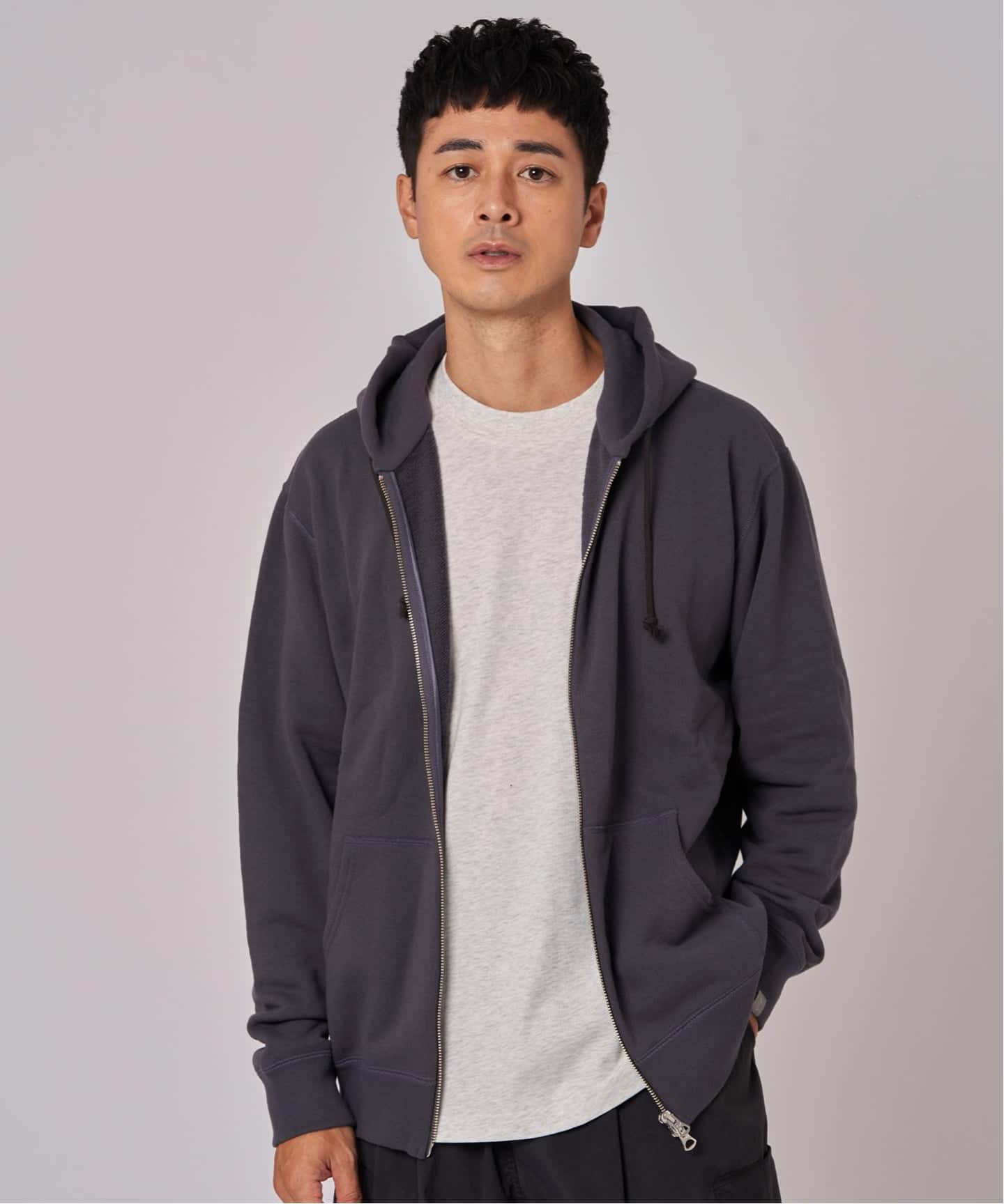 エディフィス（EDIFICE）/LOOPWHEELER × LOWERCASE for EDIFICE ライトツリウラケ ジップパー LOOPWHEELER × LOWERCASE for EDIFICE ライトツリウラケ ジップ