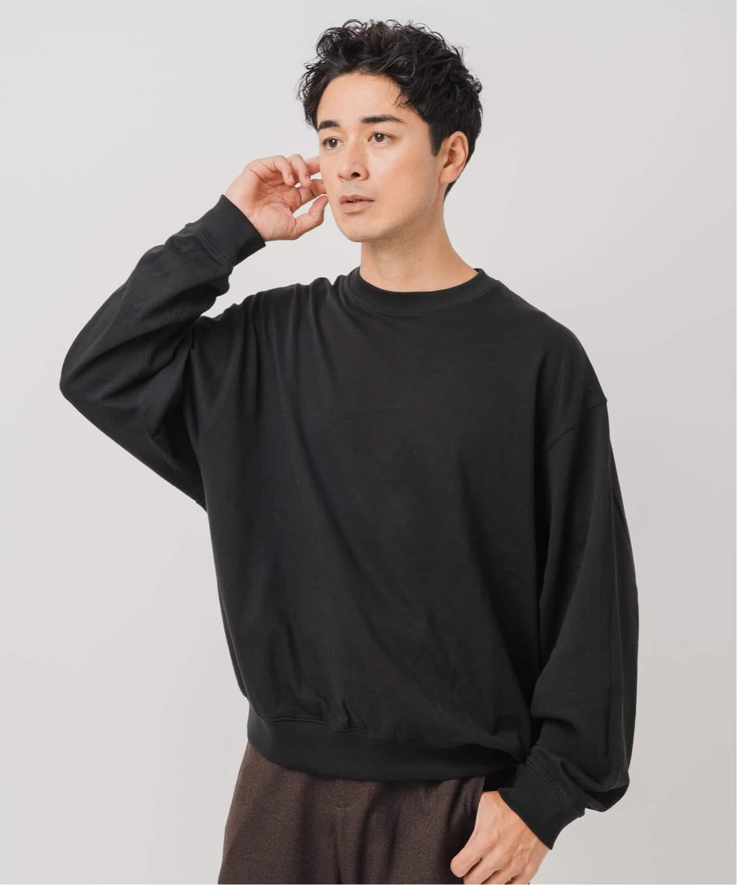 エディフィス（EDIFICE）/handvaerk (ハンドバーク) クルーネック ロングスリーブ Tシャツ handvaerk (ハンドバーク) 別注 クルー ネック ロングスリーブ Tシャツ