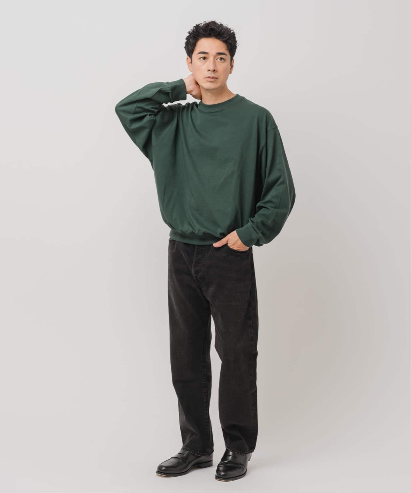 エディフィス（EDIFICE）/handvaerk (ハンドバーク) 別注 クルー ネック ロングスリーブ Tシャツ handvaerk (ハンドバーク) 別注 クルー ネック ロングスリーブ Tシャツ