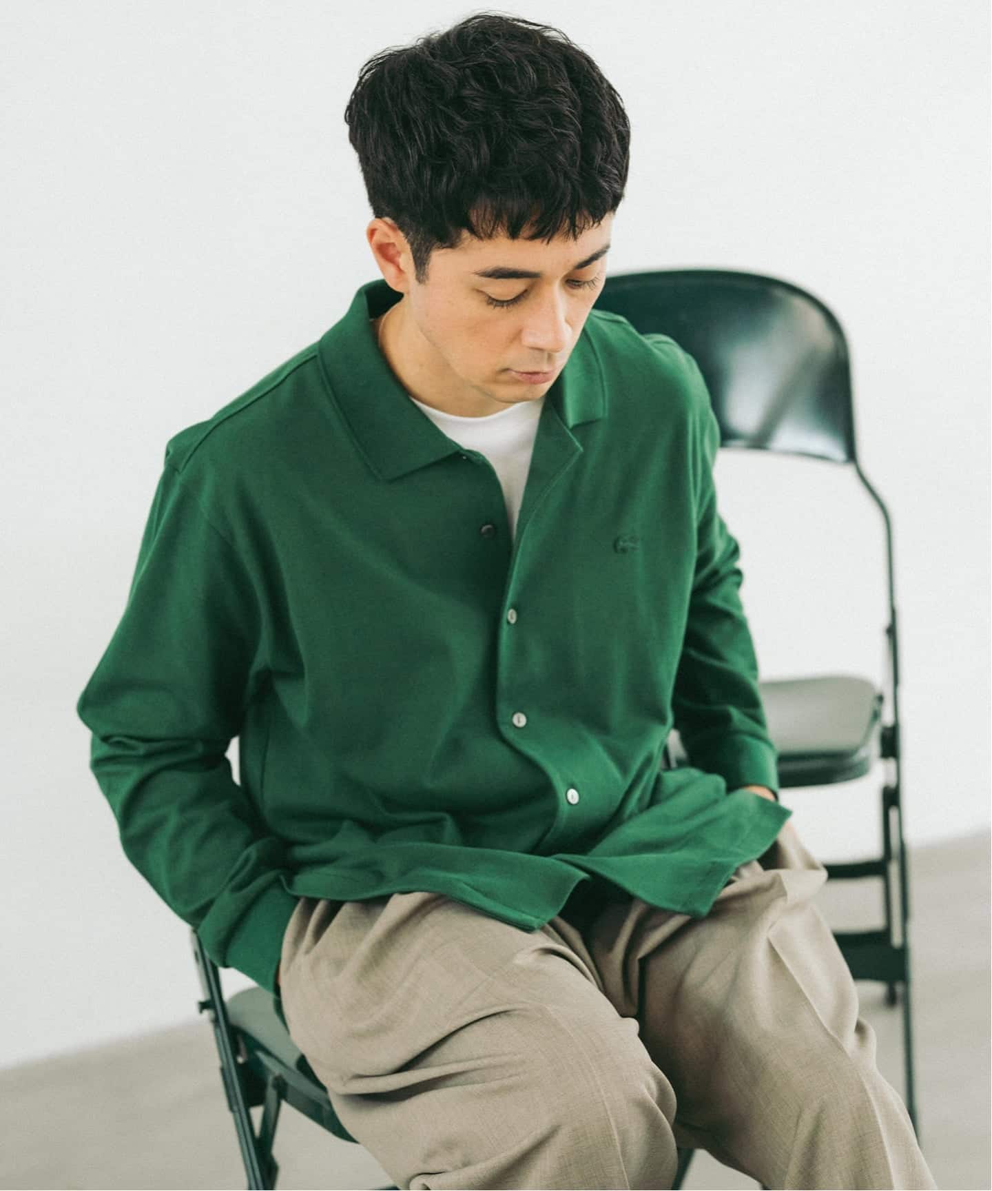 予約》LACOSTE(ラコステ) 別注 フルオープン ロングスリーブ