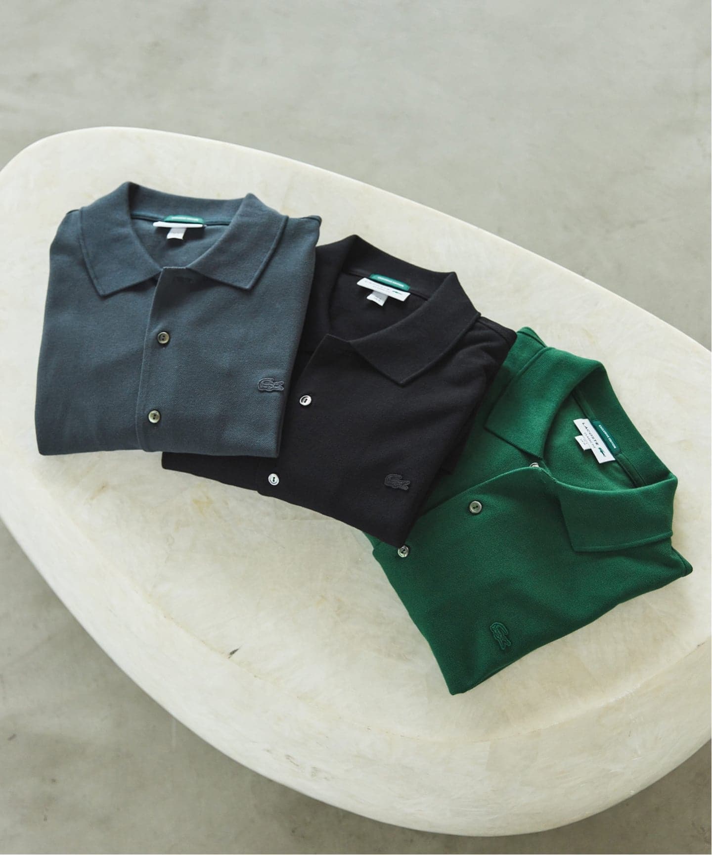 LACOSTE(ラコステ) 別注 フルオープン ロングスリーブポロシャツ（T