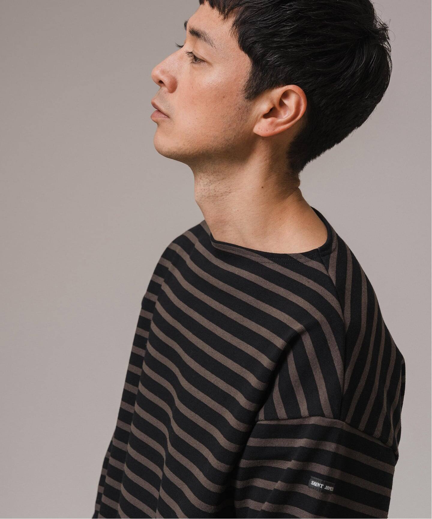 【美品】＊SAINT JAMES （ウエッソン・ルーズ）/NAVY/T4＊ SAINT JAMES（セント ジェームス）ウェッソンルーズ（ホワイト