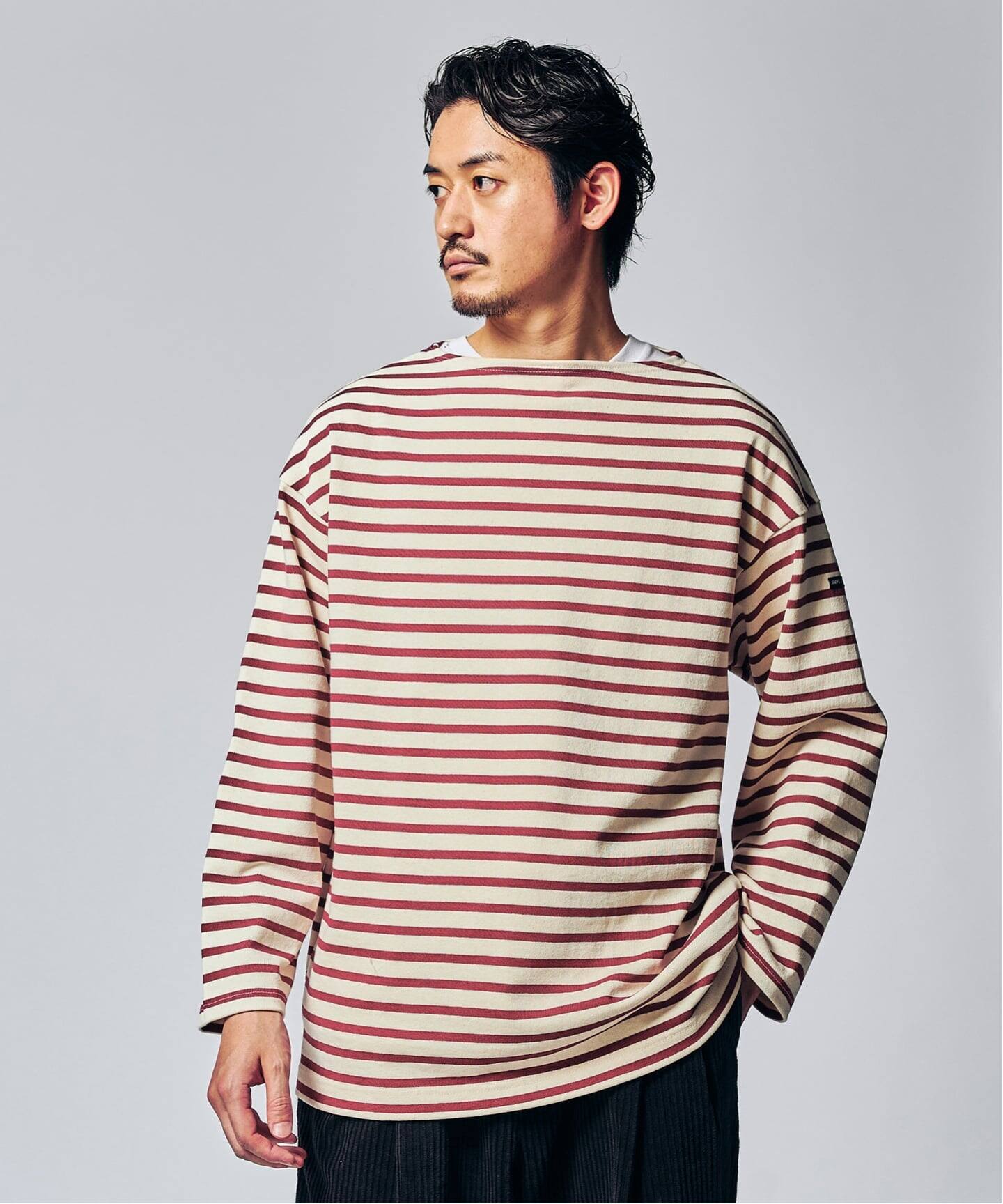 SAINT JAMES EDIFIICE別注 ウエッソン ルーズ 5 SAINT JAMES (セントジェームス) 別注 ウエッソン ルーズ ボーダー（T