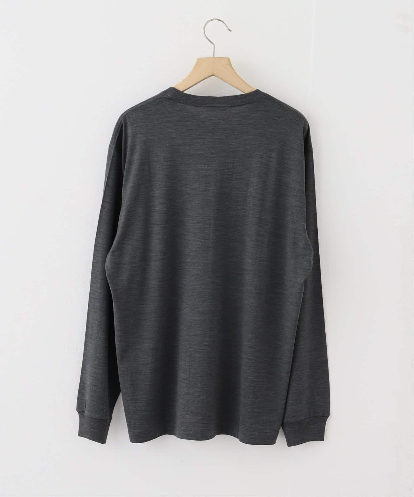 AURALEE 2023W 長袖カットソー チャコールグレー AURALEE (オーラリー) WOOL SOFT JERSEY L/S Tシャツ（Tシャツ