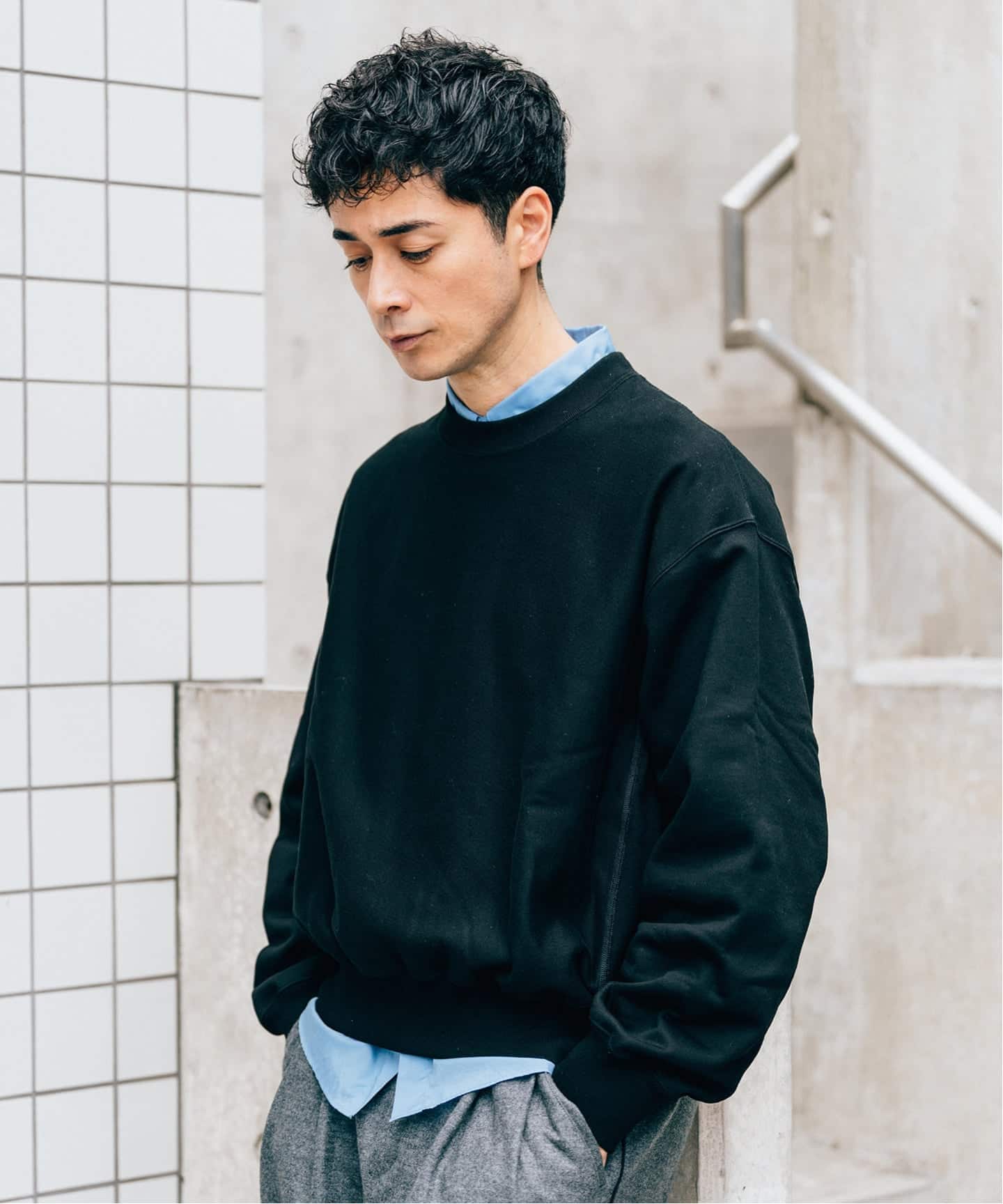 ブラームス　ルーツストック　スウェット　ブラック サイズ4 blurhms ROOTSTOCK (ブラームス) 別注 Soft&Hard クロップド