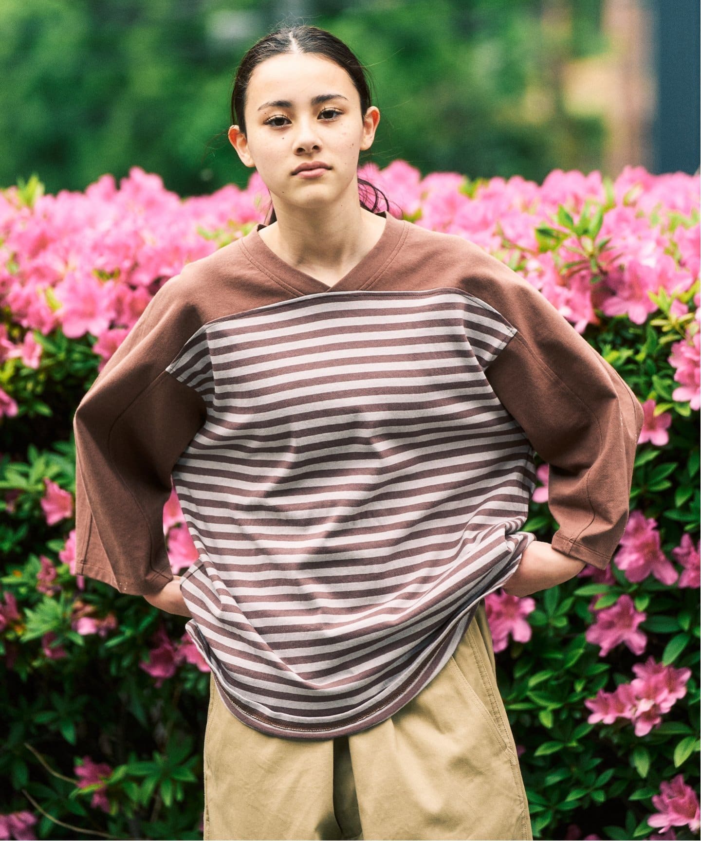 【グリーン】グラデーションボーダーTシャツ ラコステ LACOSTE グラデーションボーダーTシャツ （グリーン） -waja