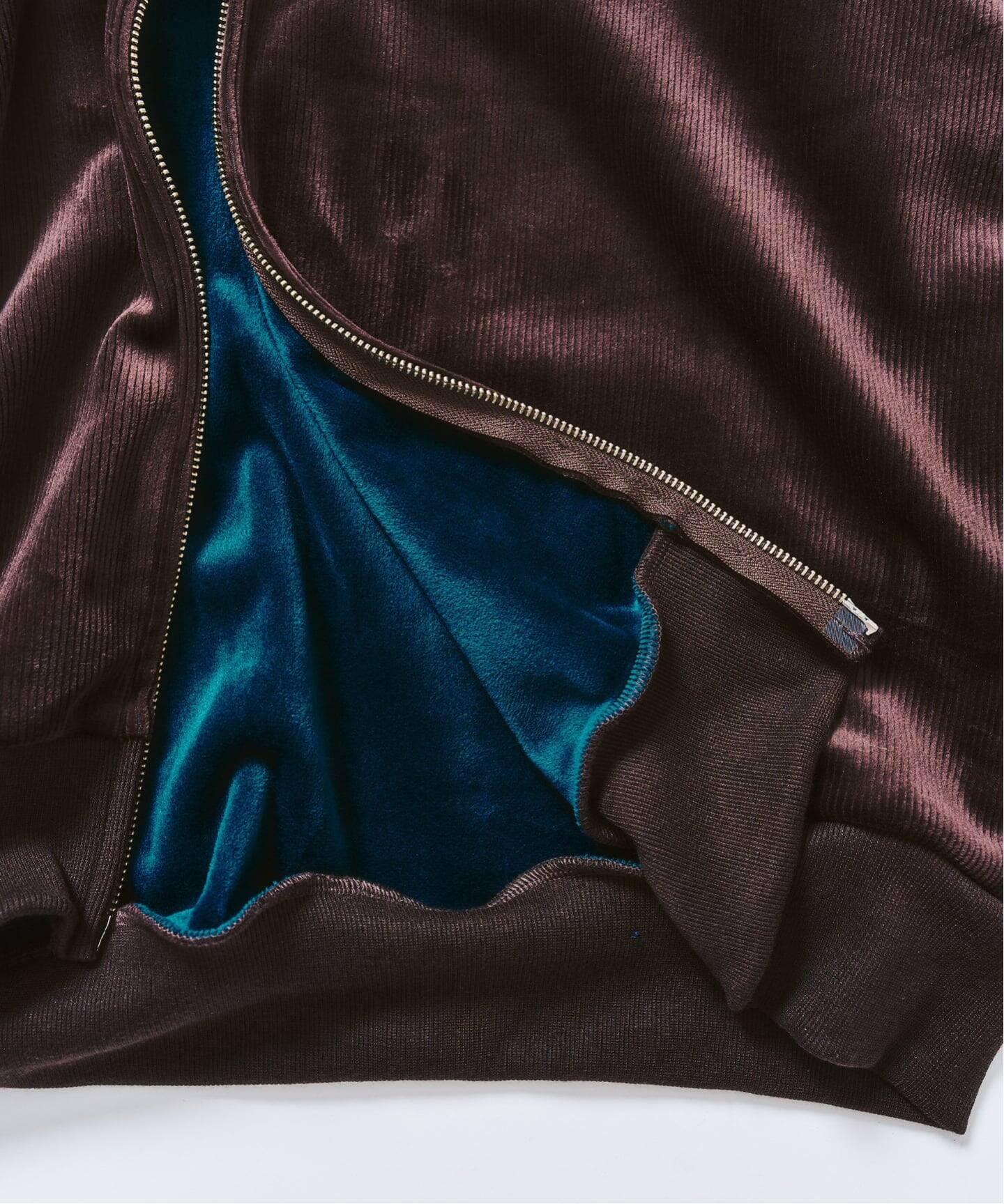 コーディロイ カラーライニング ジップパーカー（パーカー）｜417