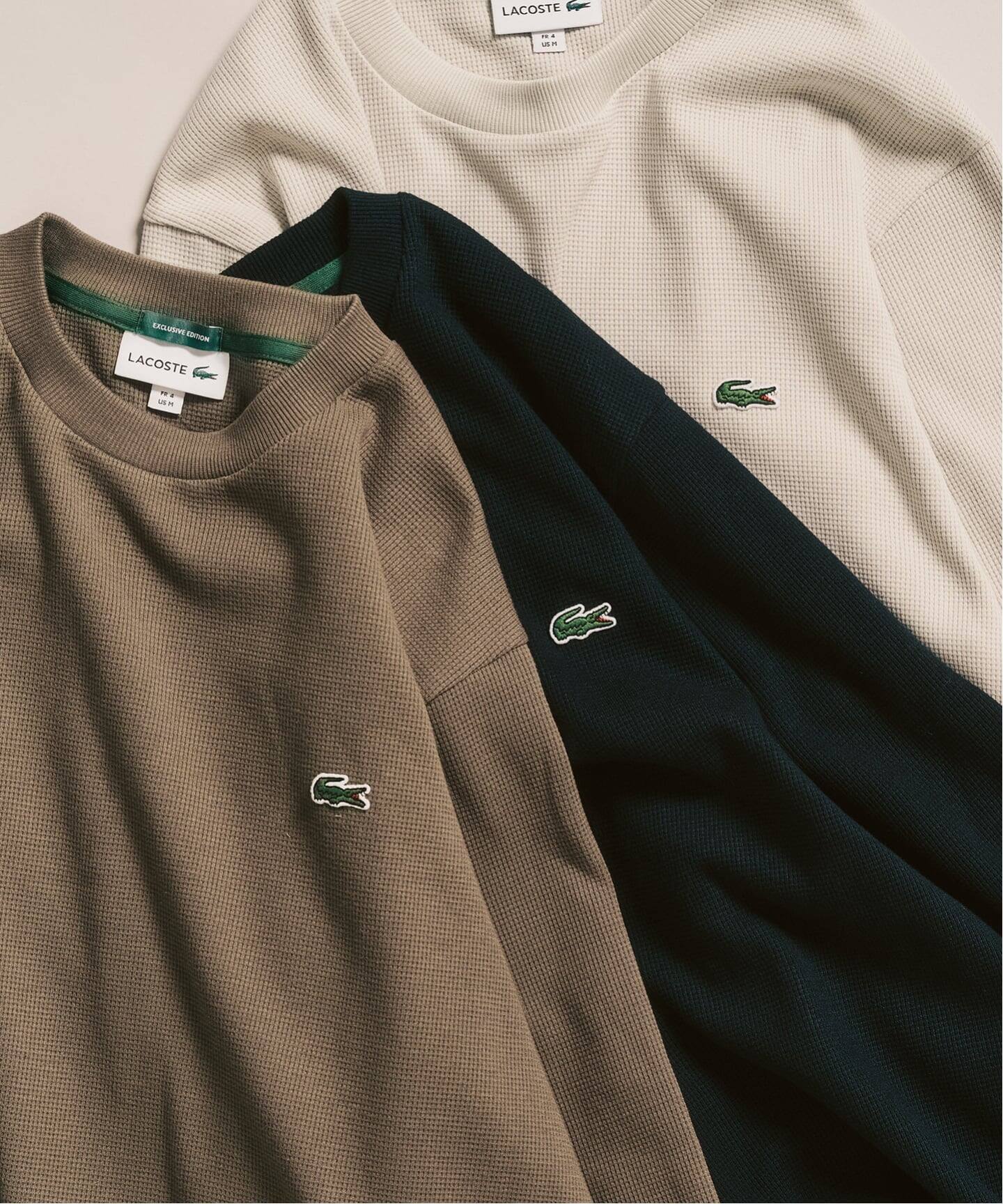 LACOSTE / ラコステ】 別注 ワッフルL/S カットソー（Tシャツ