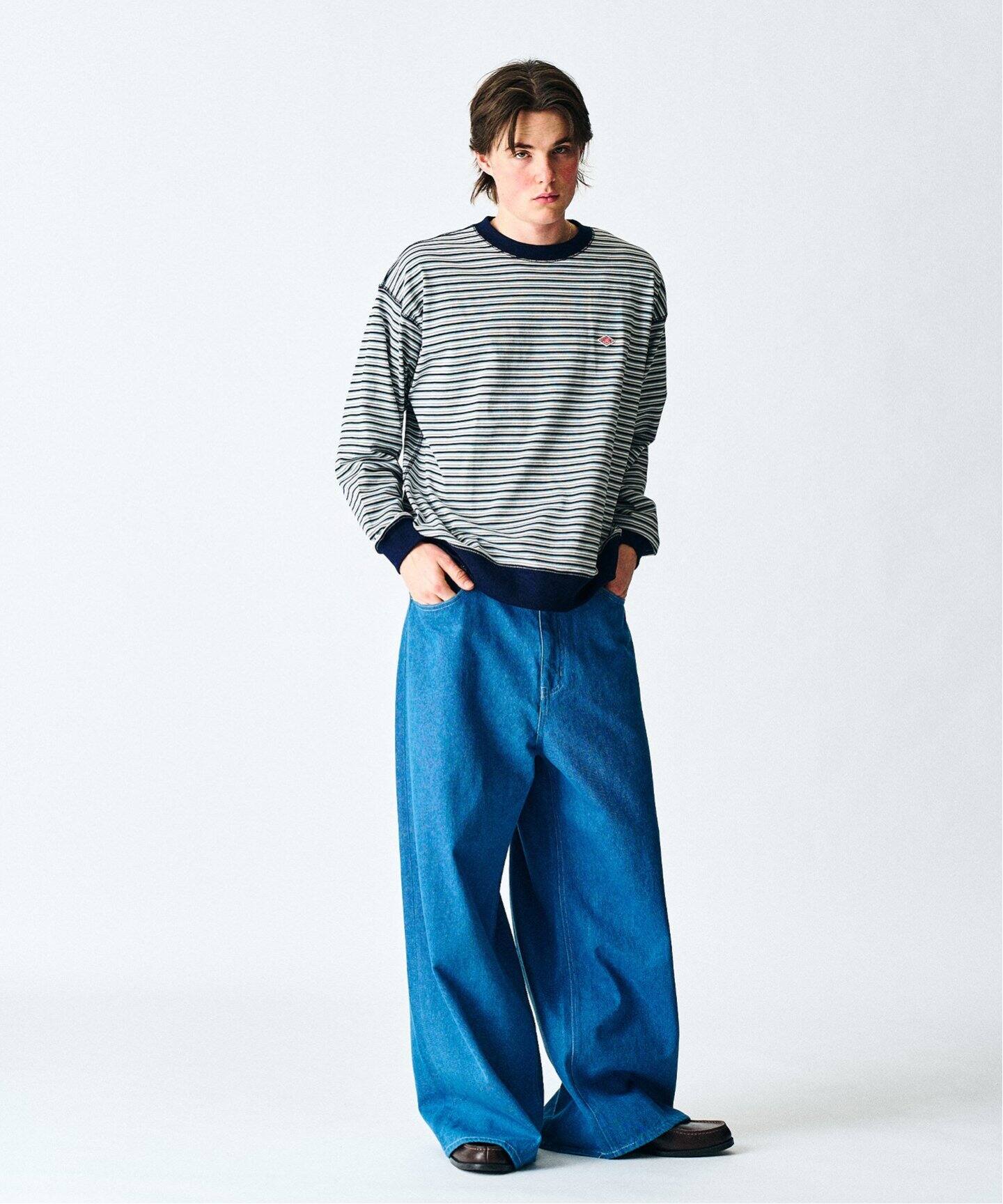 DANTON ブルー スウェット 36 STORE EXCLUSIVE】UNISEX SWEAT SHIRTS｜CUT AND SEWN｜DANTON