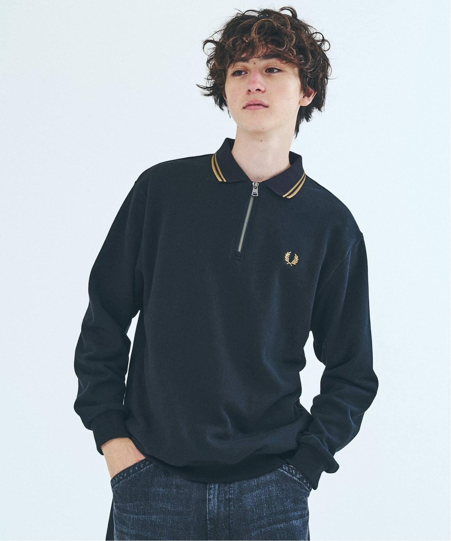 FRED PERRY / フレッドペリー417別注 ハーフジップ リブカラー