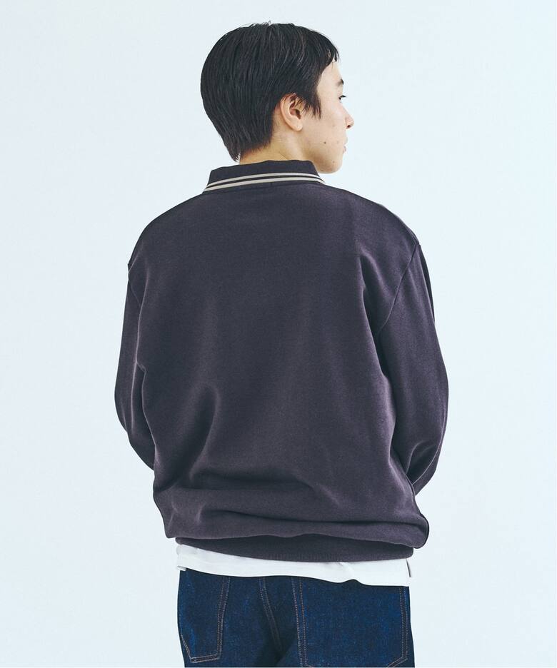 FRED PERRY / フレッドペリー417別注 ハーフジップ リブカラー 
