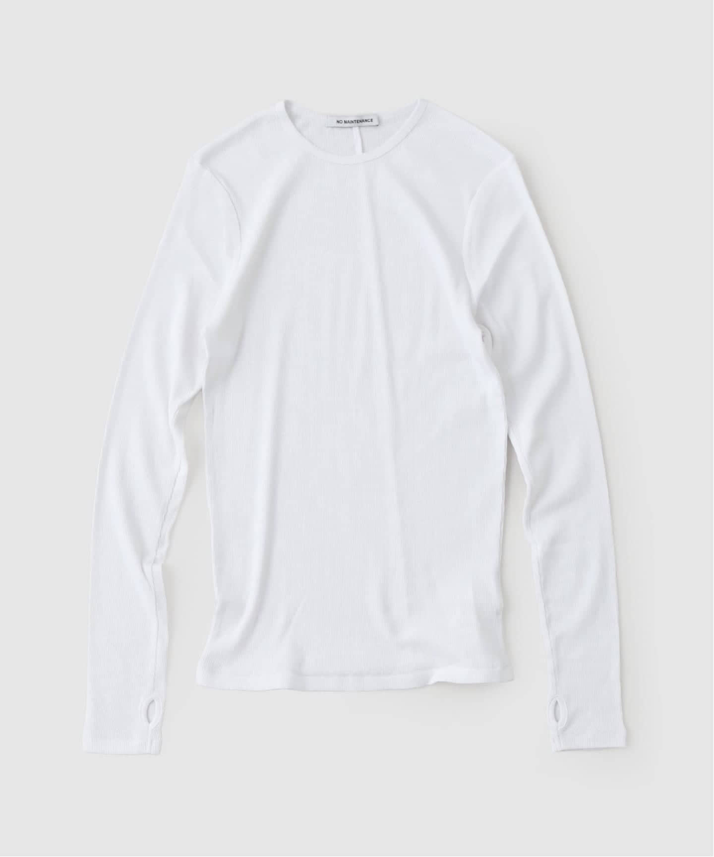 トップス NO MAINTENANCE ORI RIBBED LONG SLEEVE S NO MAINTENANCE / ノーメンテナンス ORI RIBBED LONG SLEEVE T