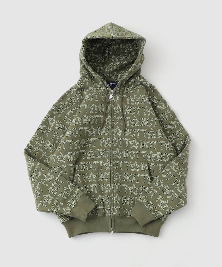 BoTT / ボット BONES ZIP HOODIE（パーカー）｜PULP（パルプ）の通販 