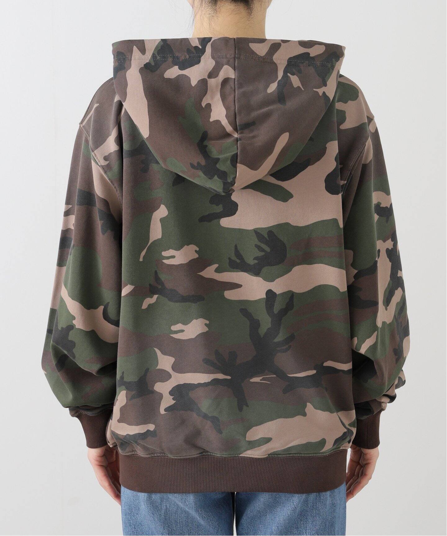 WOKE EDGE 迷彩柄 ジップアップパーカー