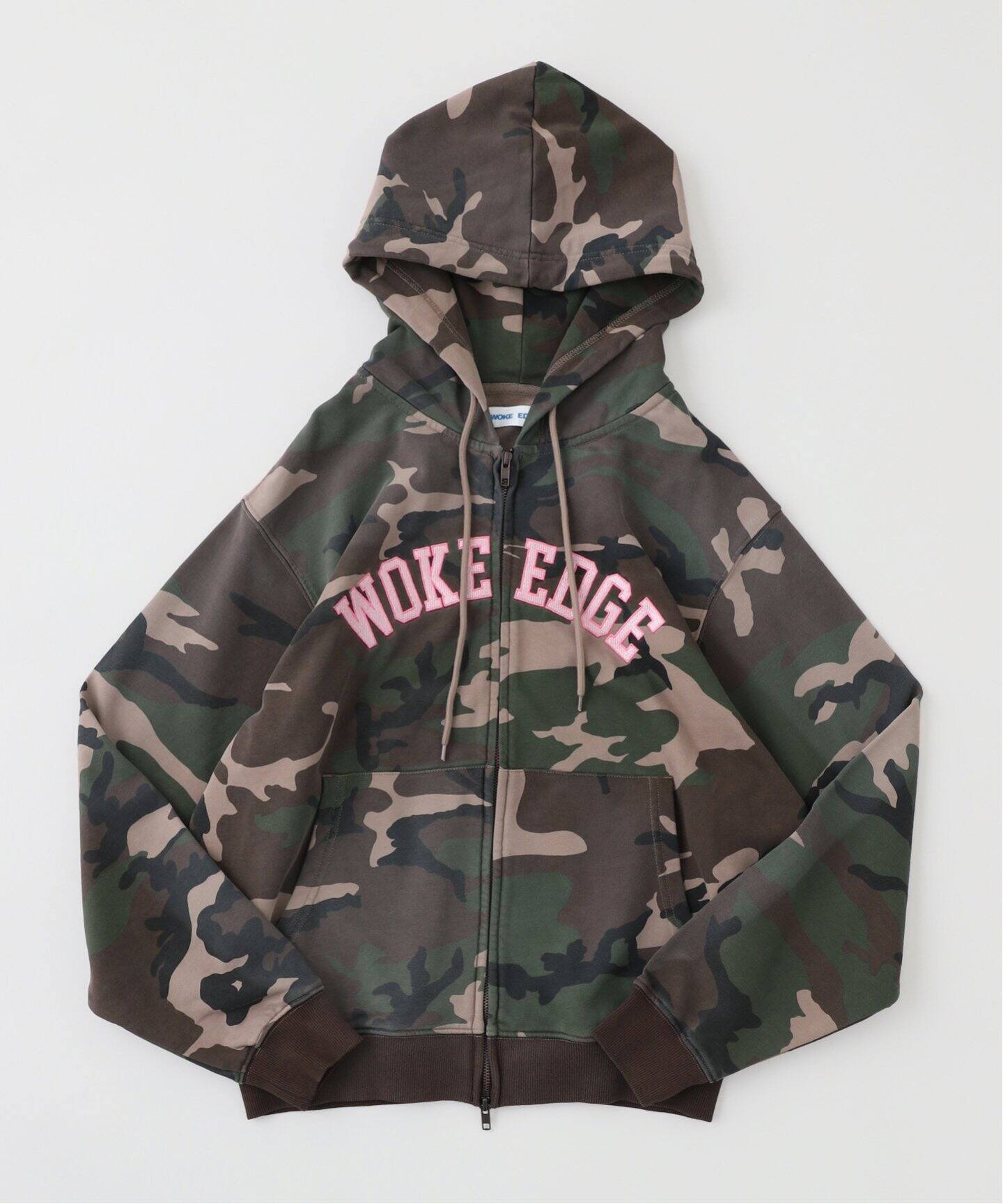 WOKE EDGE 迷彩柄 ジップアップパーカー