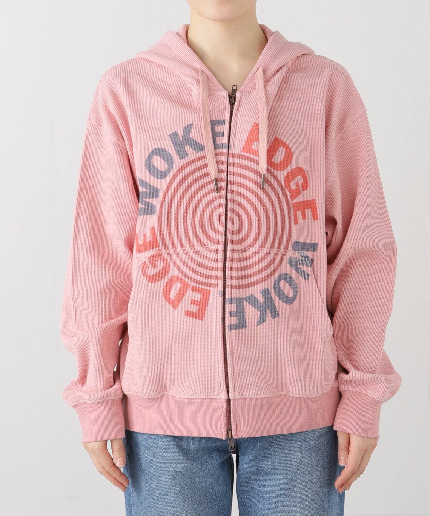 WOKE EDGE / ウォークエッジ WASHED THERMAL ZIP HOODIE（パーカー 