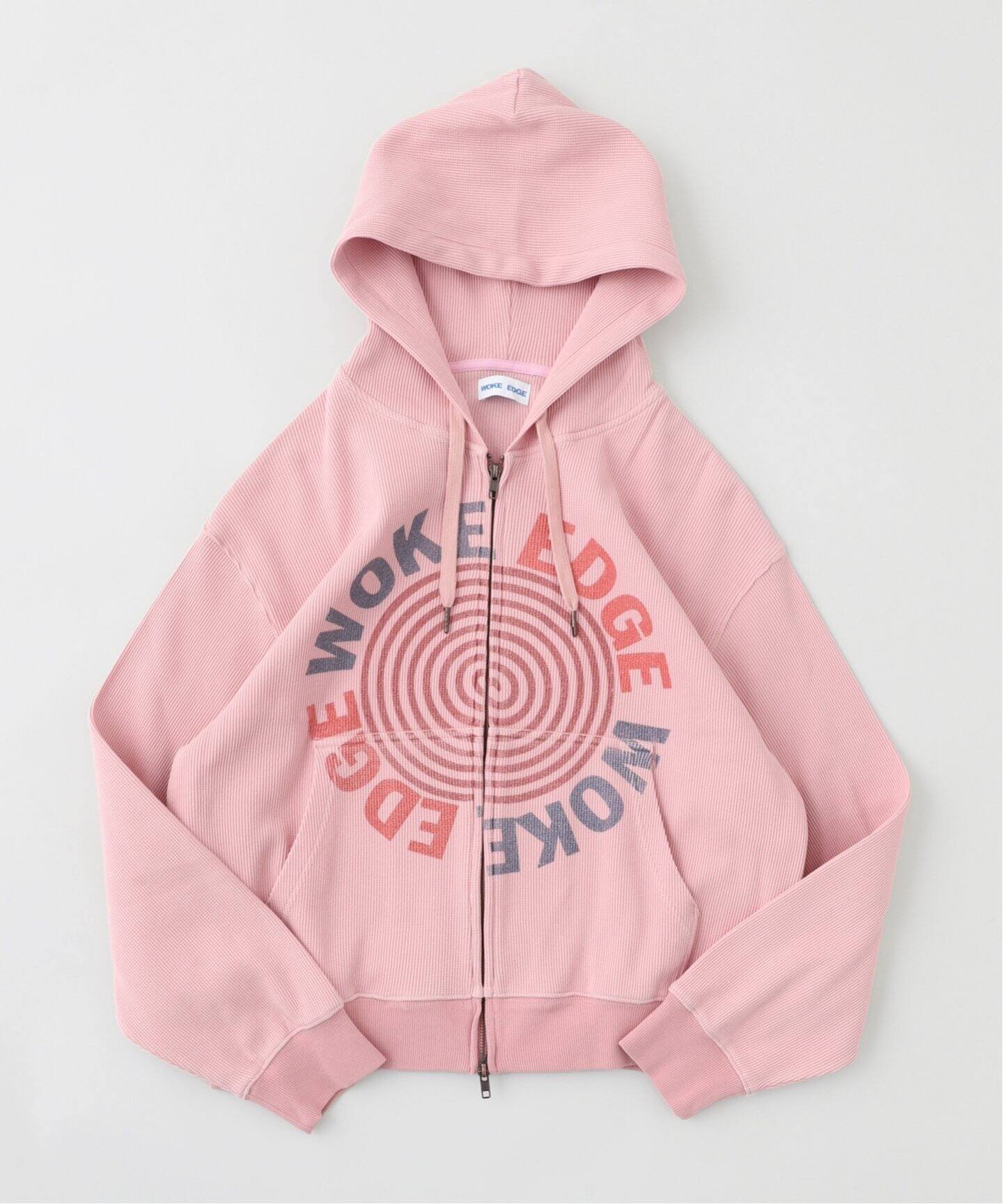 WOKE EDGE / ウォークエッジ WASHED THERMAL ZIP HOODIE（パーカー 
