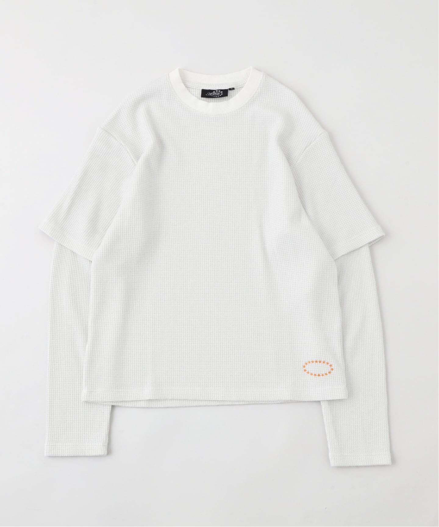 AFB / THERMAL LAYERED GLITTER LS TEE/長袖Tシャツ/M/コットン/GRY AFB / エーエフビー THERMAL LAYERD GLITTER LS TEE（Tシャツ