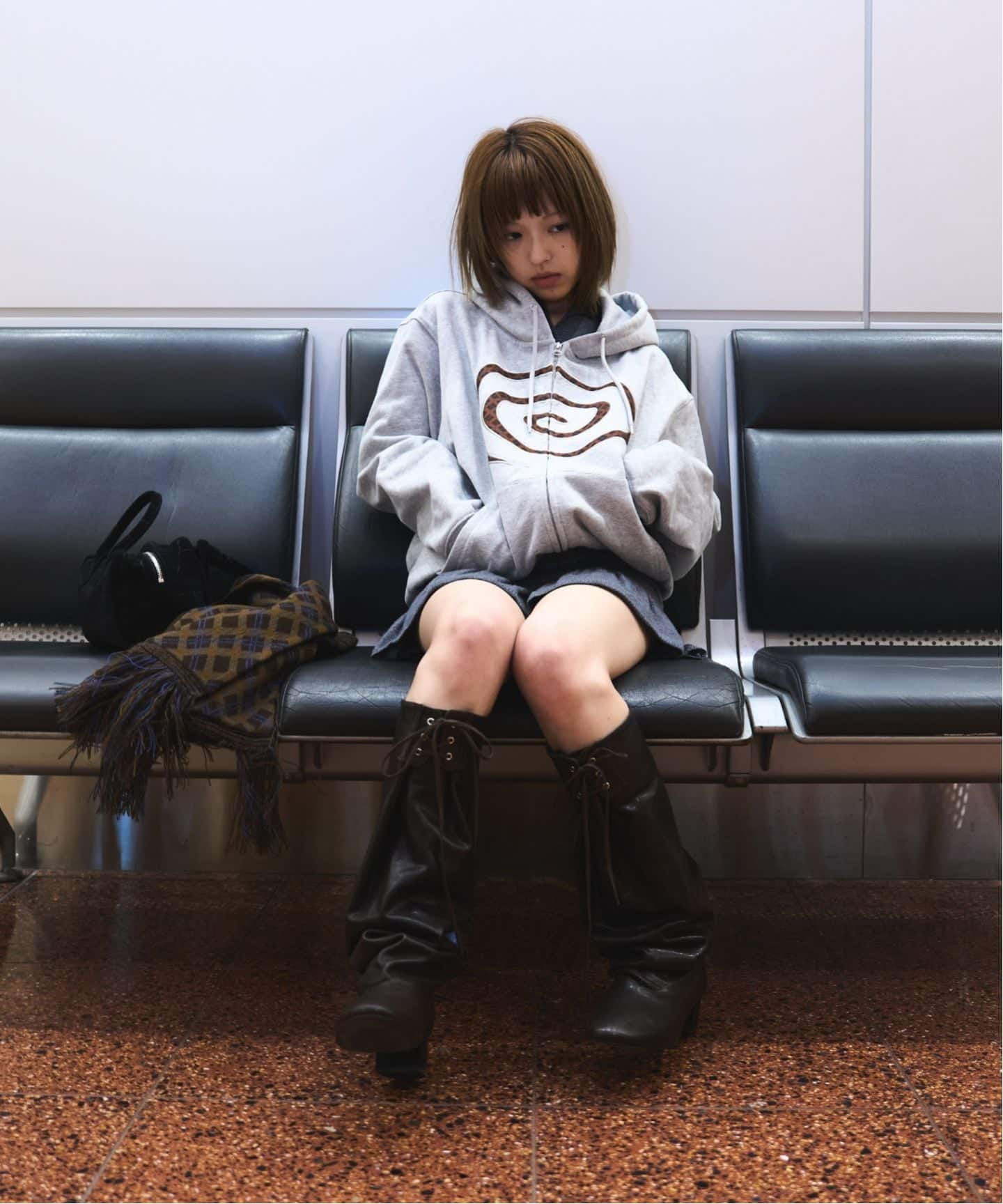 SOL soonerorlater / スーナーオアレイター EX PLAID ZIP HOODIE