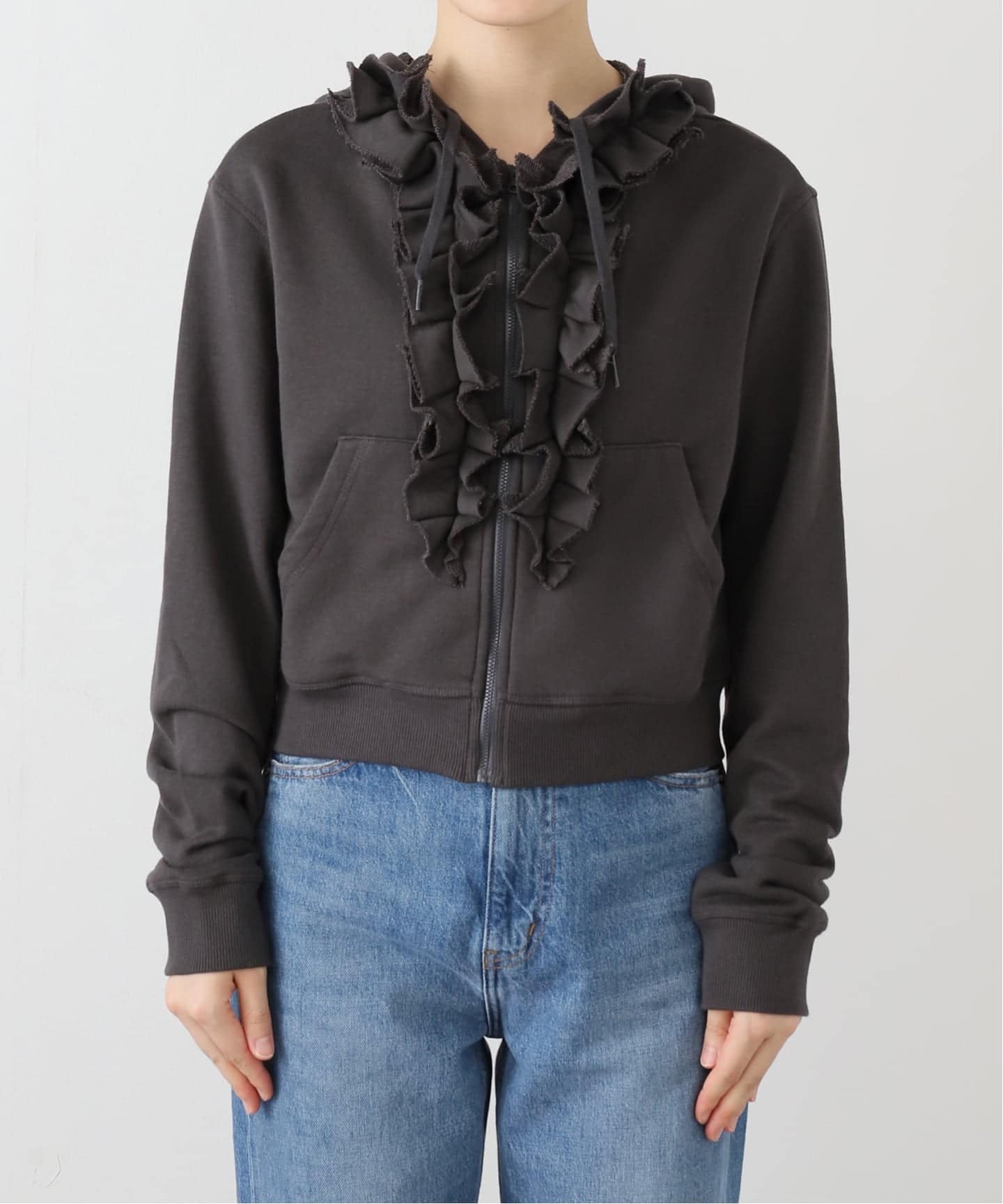 Geek Office / ギークオフィス】OPEN YY Knitted RUFFLE HOODIE