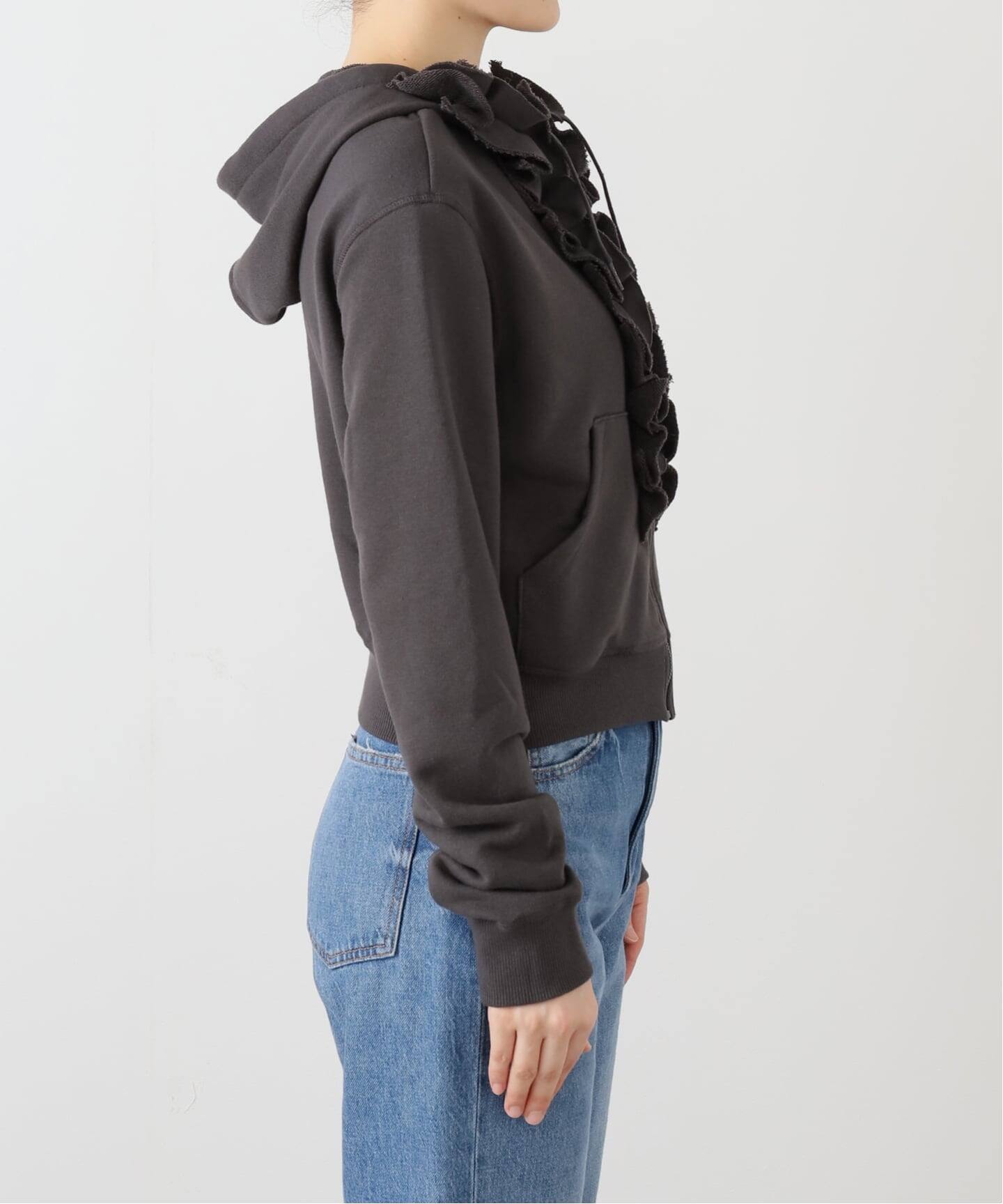 Geek Office / ギークオフィス】OPEN YY Knitted RUFFLE HOODIE