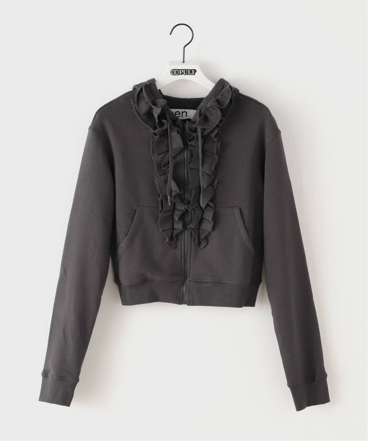 OPEN YY オープンワイワイ RUFFLE HOODIE パーカー Geek Office / ギークオフィス】OPEN YY Knitted RUFFLE HOODIE