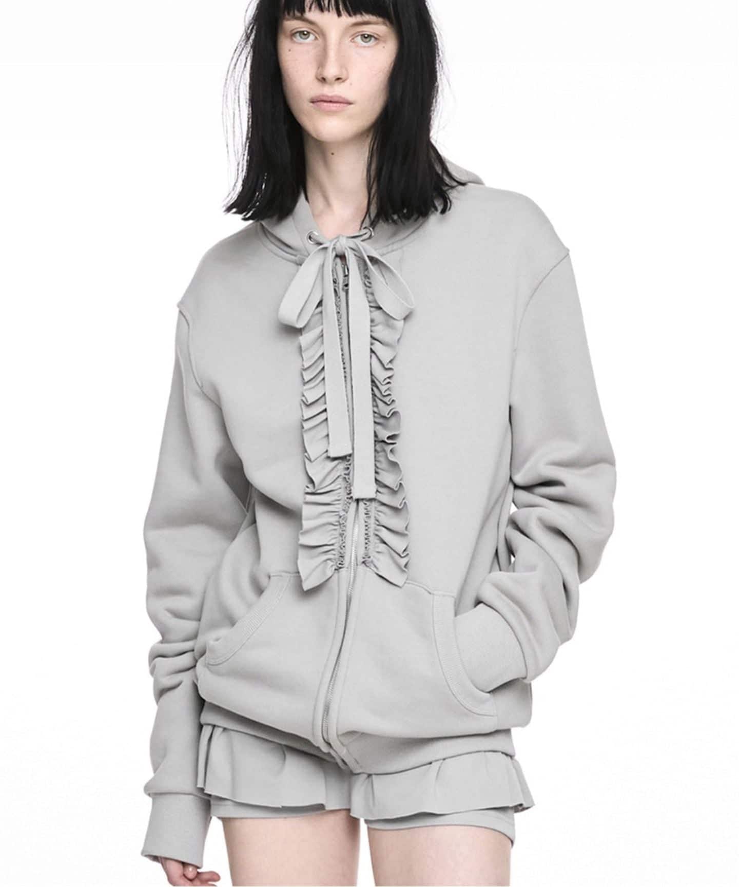 Geek Office / ギークオフィス】NACHE / ナチェ RUFFLE HOODIE ZIP-UP