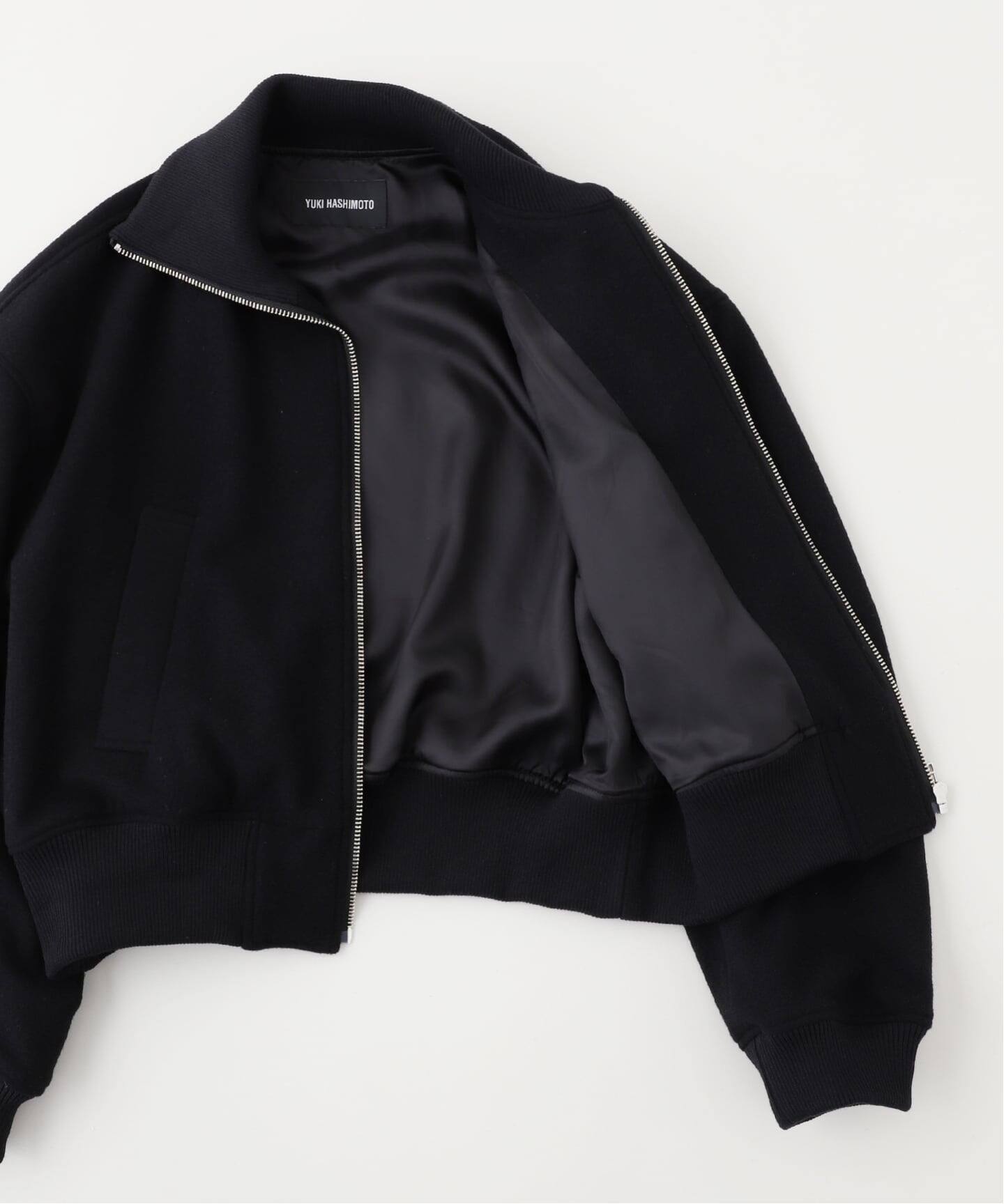 YUKI HASHIMOTO ユウキハシモト　レザー　ジャケット　ブラック YUKI HASHIMOTO / ユウキハシモト CROPPED FLIGHT JACKET（ミリタリー