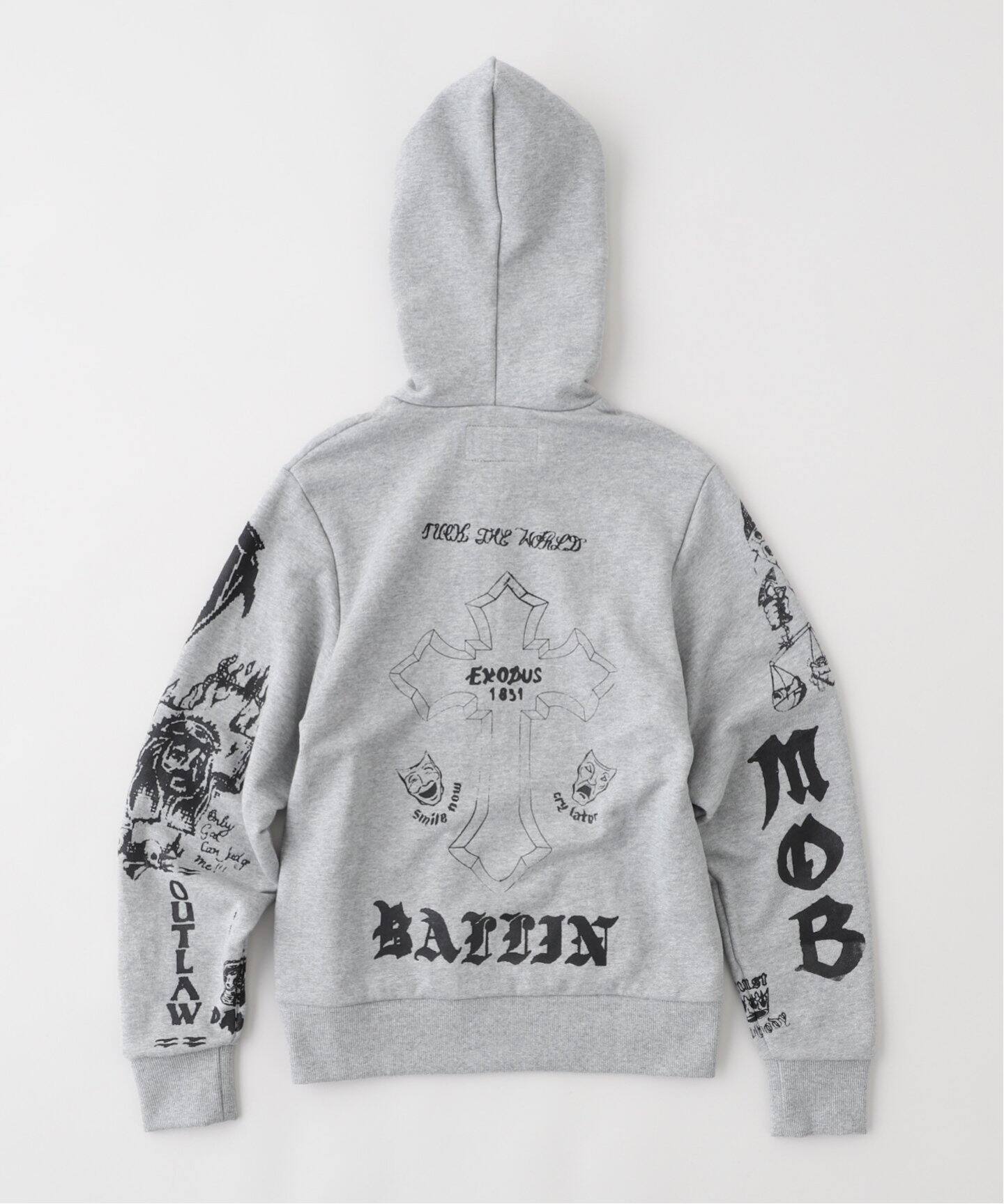 YUKI HASHIMOTO / ユウキハシモト HANDMADE 2PAC TATTOO HOOD 251-01 