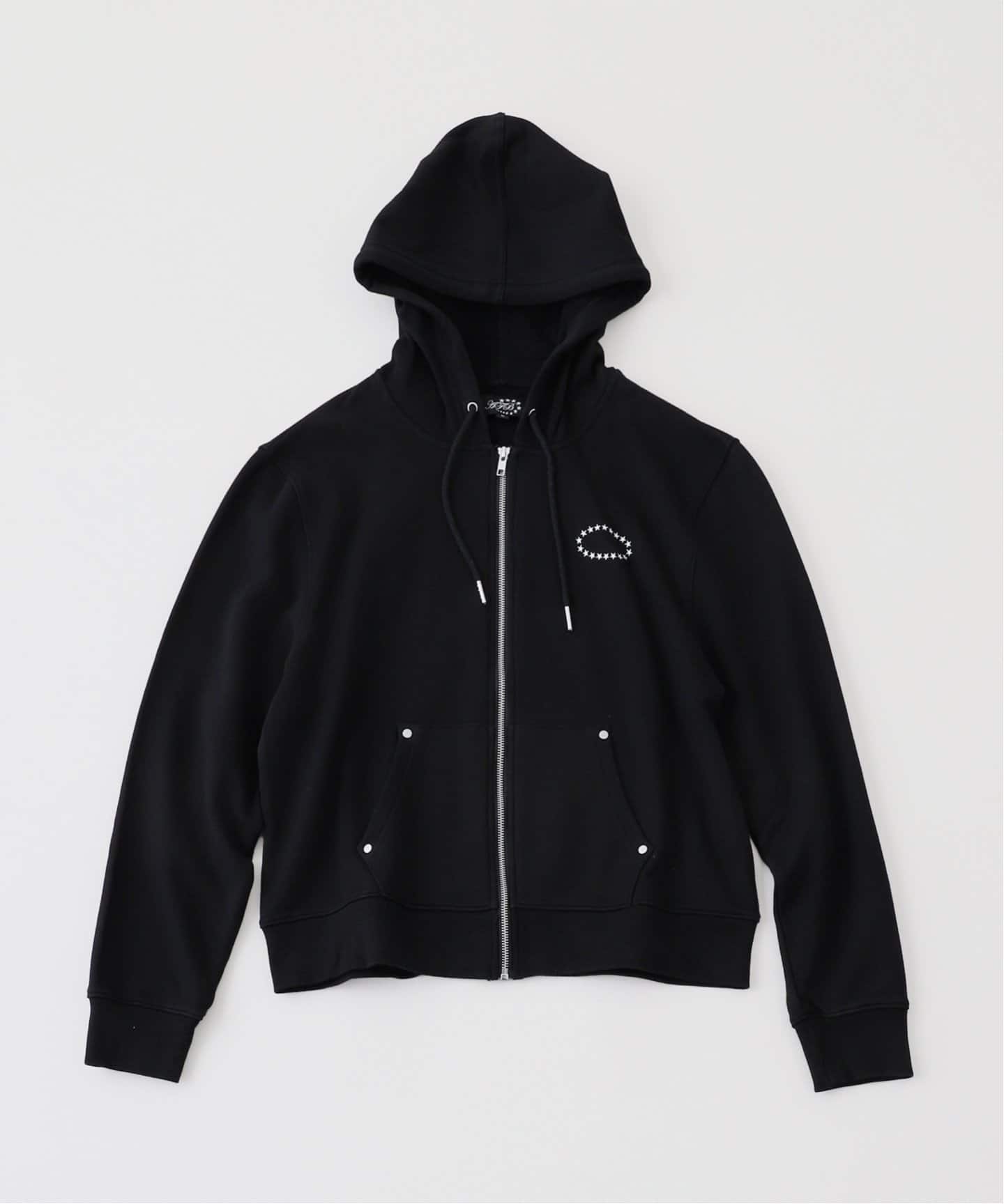AFB エーエフビー　STAR ZIP HOODIE パーカー　ブラック　黒　M AFB / エーエフビー STAR ZIP HOODIE（パーカー）｜BAYCREW'S