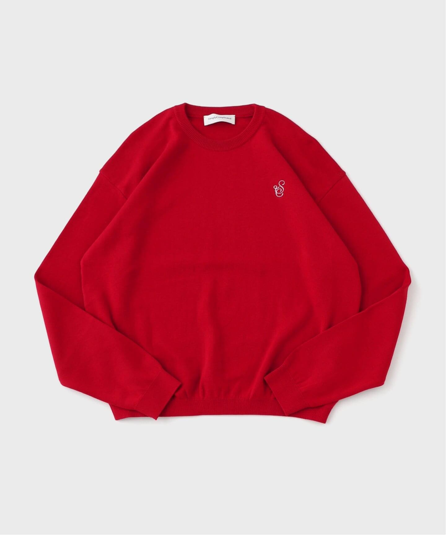 SimplyComplicated/シンプリーコンプリケイテッド SCRIPT KNIT L/S TEE