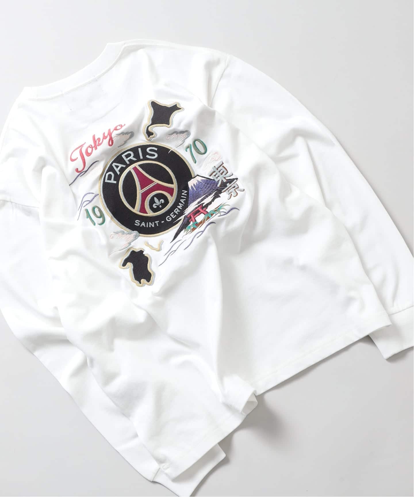 パリ・サンジェルマン　Tシャツ Paris Saint-Germain 】JP TOKYO刺繍 ロングスリーブ Tシャツ（Tシャツ