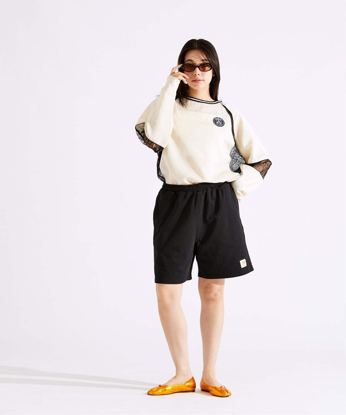 tシャツ 「Paris Saint-Germain / パリ・サン＝ジェルマン」SATINxLACE GAME TOPS レディース tシャツ 「Paris Saint-Germain / パリ・サン＝ジェルマン