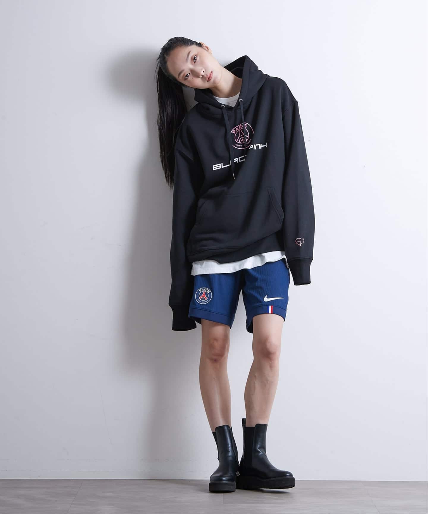 BLACKPINK ベロアジップパーカー ネイビー L BLACKPINK BORN PINK World Tour Japan M size parka cropped zip-up