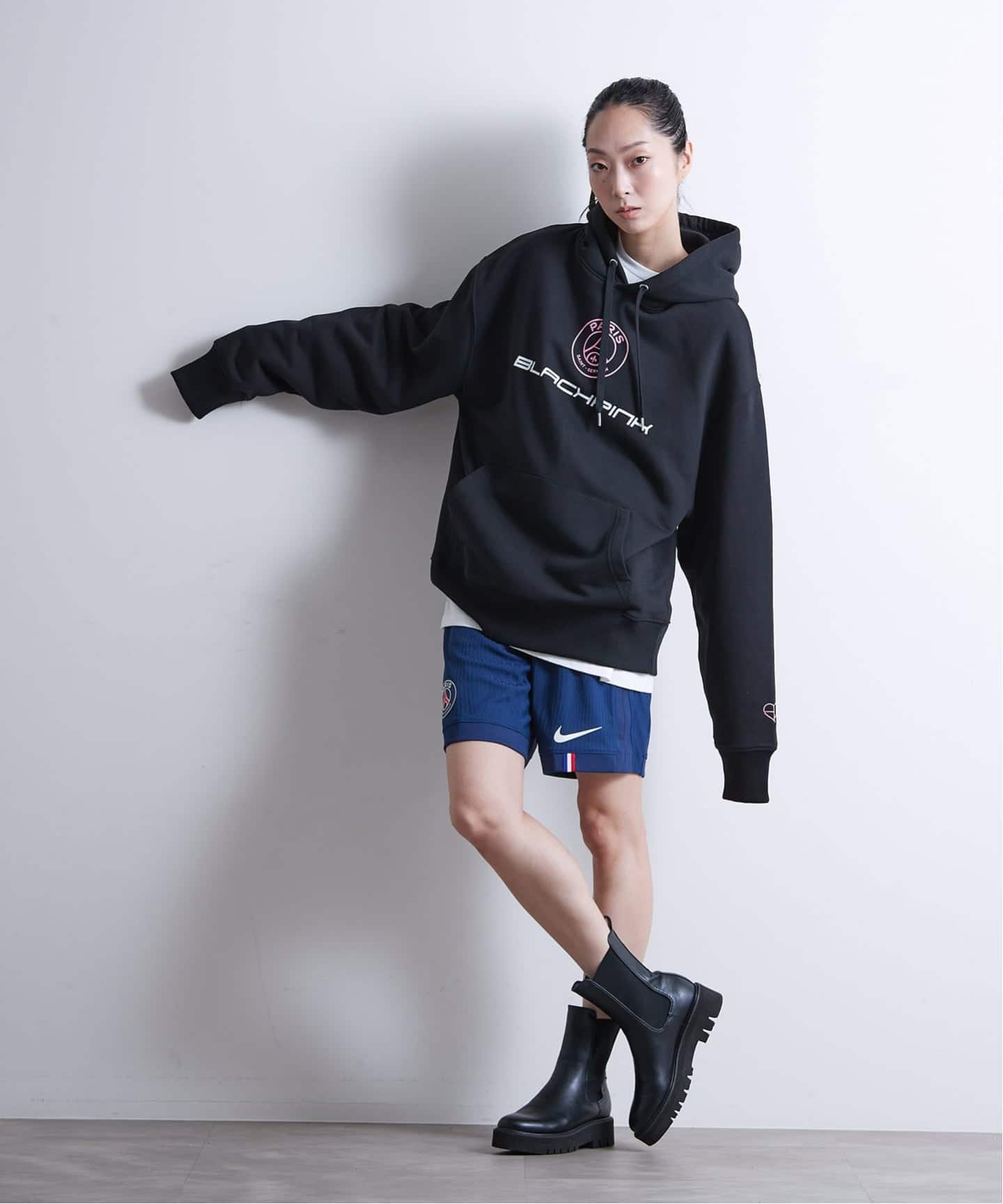 BlackpinkxPSG 】BlackpinkxPSG Paris 16 Elevated Hoodie ST856