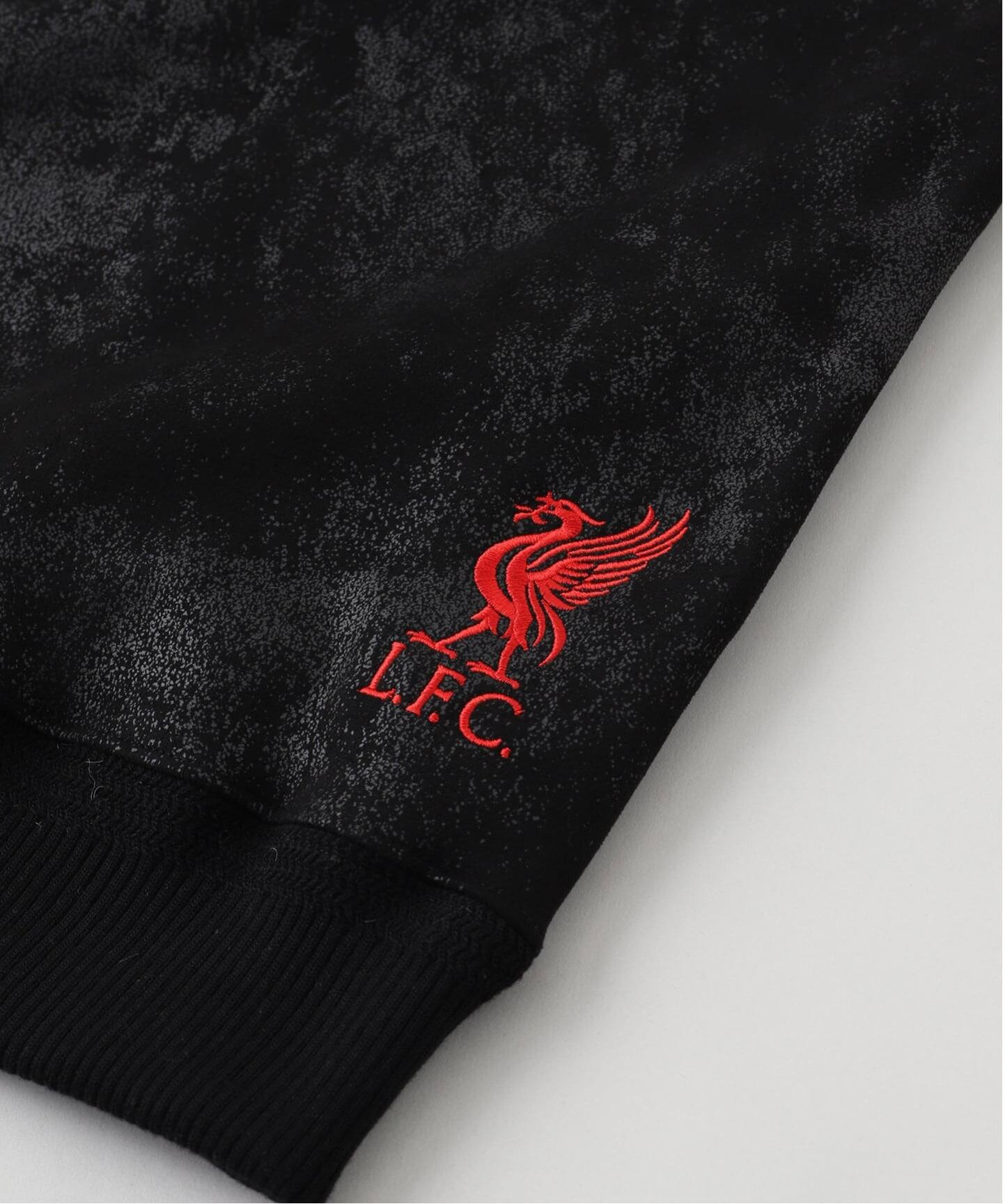 Liverpool FC / リバプール FC】Fake Leather Emboss Hoodie（パーカー