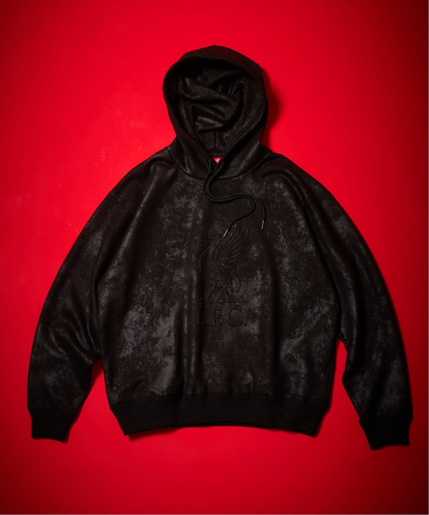 【新品】 リヴァプールFC Pullover Hoodie パーカー Liverpool FC / リバプール FC】Fake Leather Emboss Hoodie（パーカー
