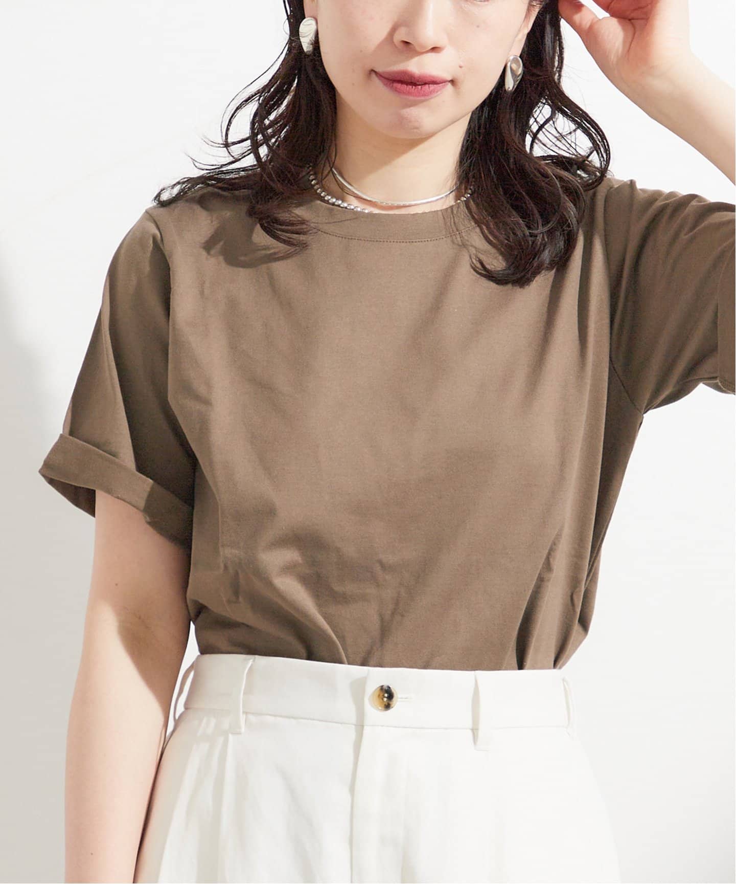 【新品未使用タグ付】 ジャーナルスタンダード L'ESSAGE ロゴTシャツ L'ESSAGE Tシャツカタログ ／シンプルからロゴアイテムまで全部